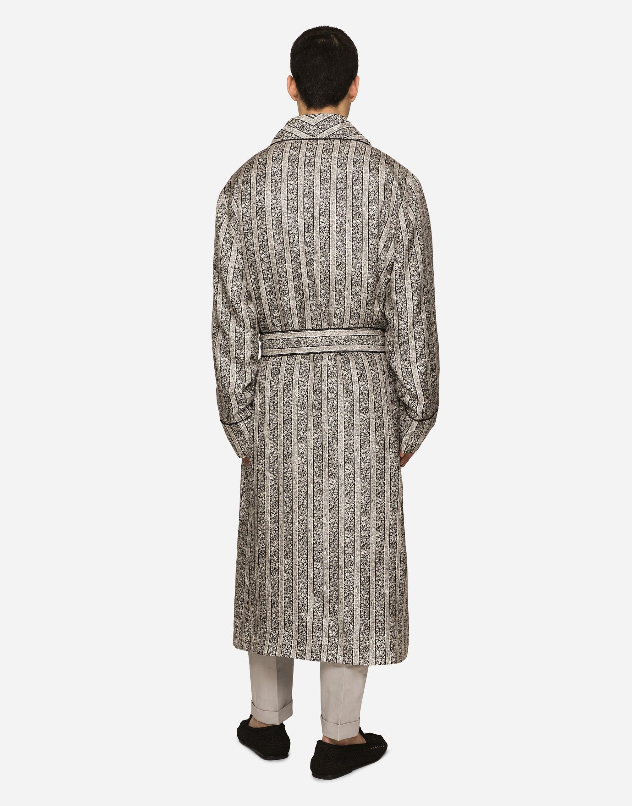 Dolce & Gabbana Floral-Print Silk Robe