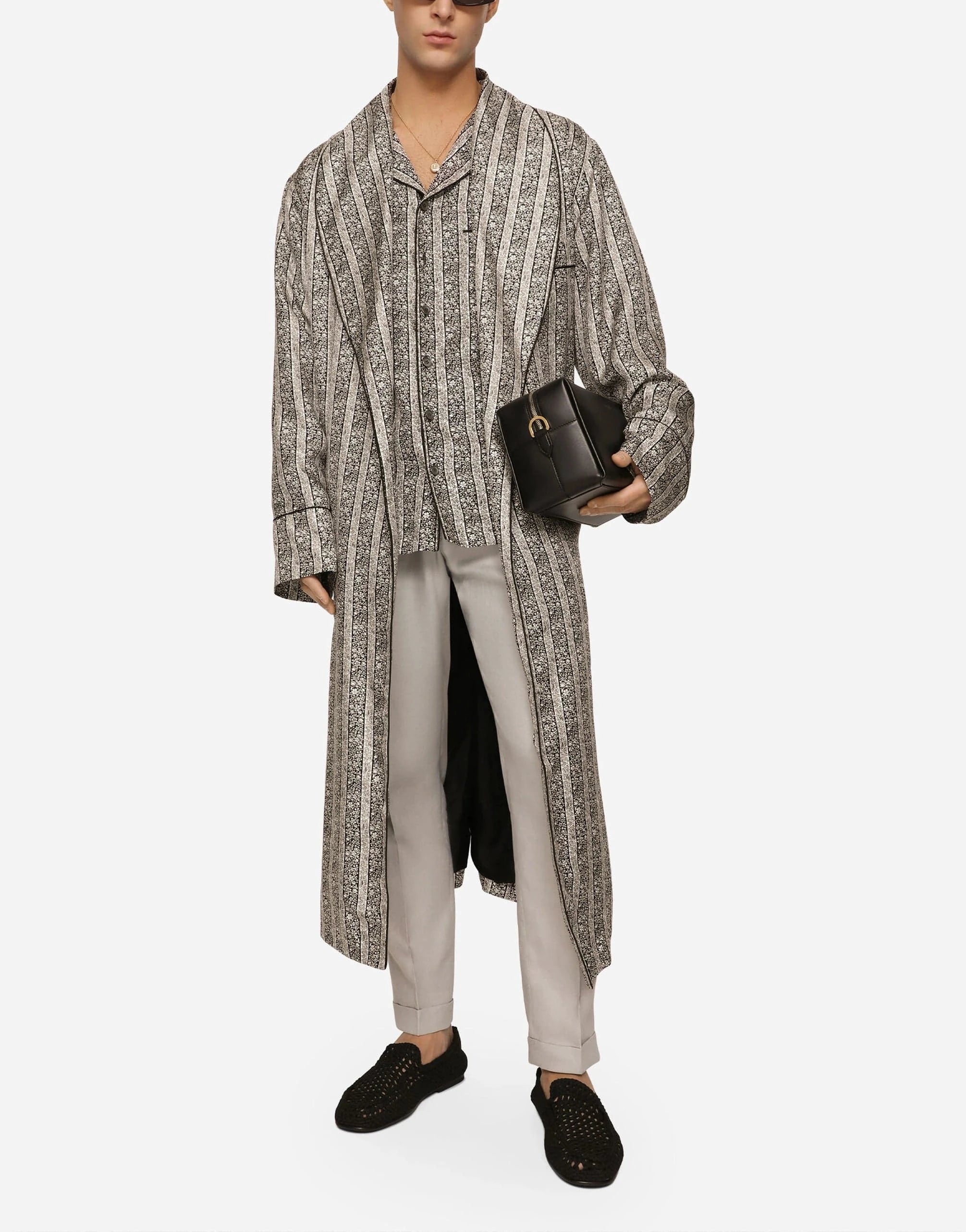 Dolce & Gabbana Floral-Print Silk Robe