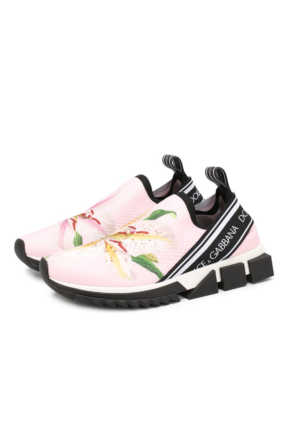 Dolce & Gabbana Floral-Print Sorrento Low-Top Sneakers