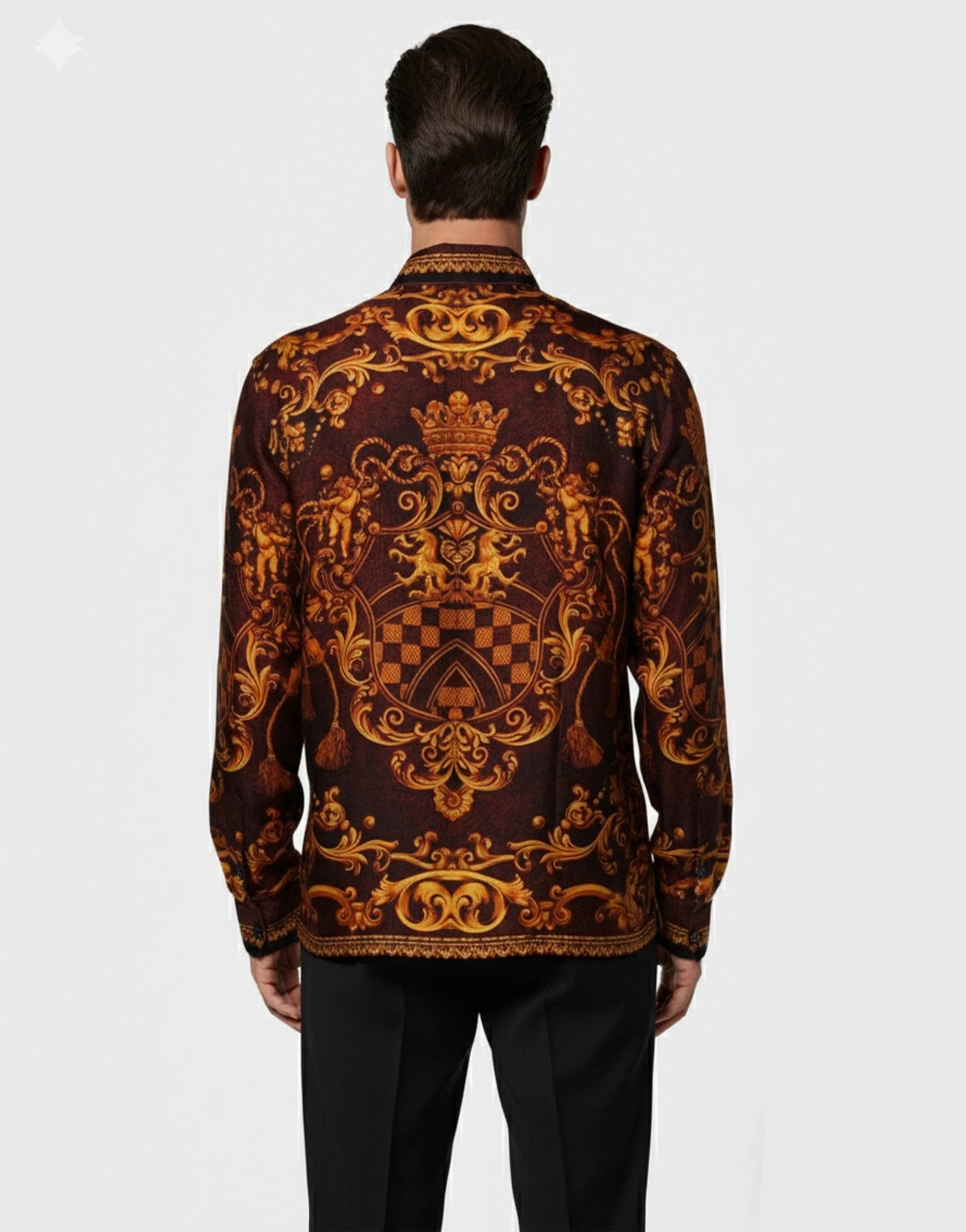 Dolce & Gabbana Floral Printed Baroque Silk Shirt
