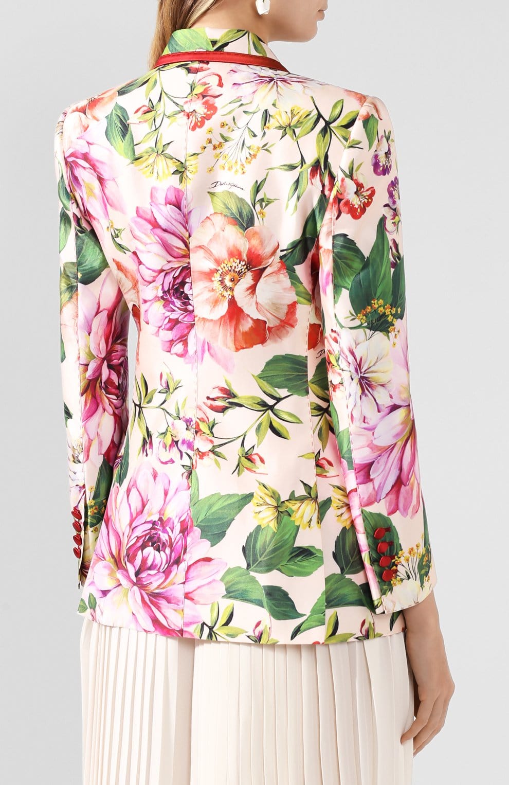Dolce & Gabbana Floral-Printed Double-Breasted Jacket