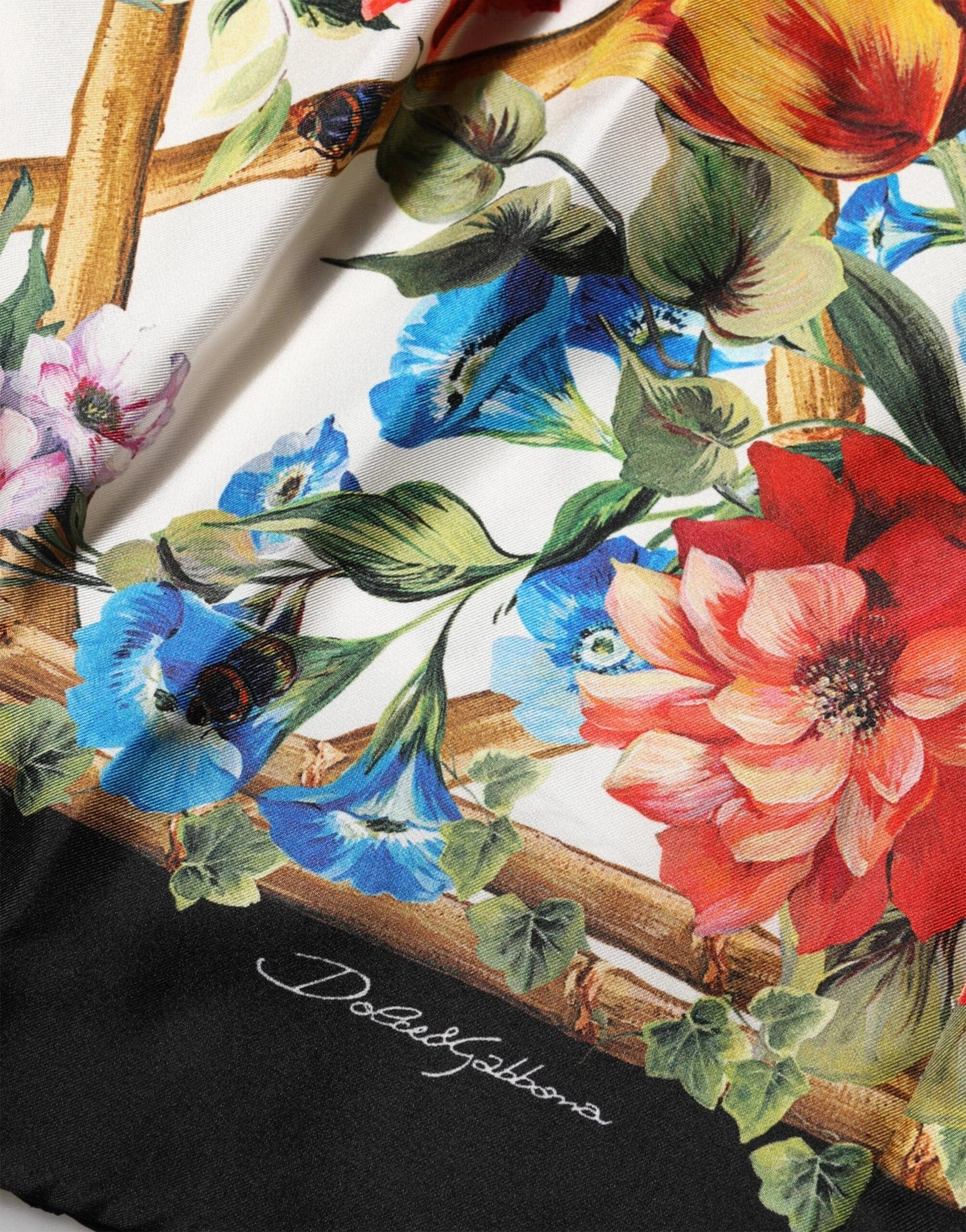 Dolce & Gabbana Floral Tiger-Print A-Line Midi Dress