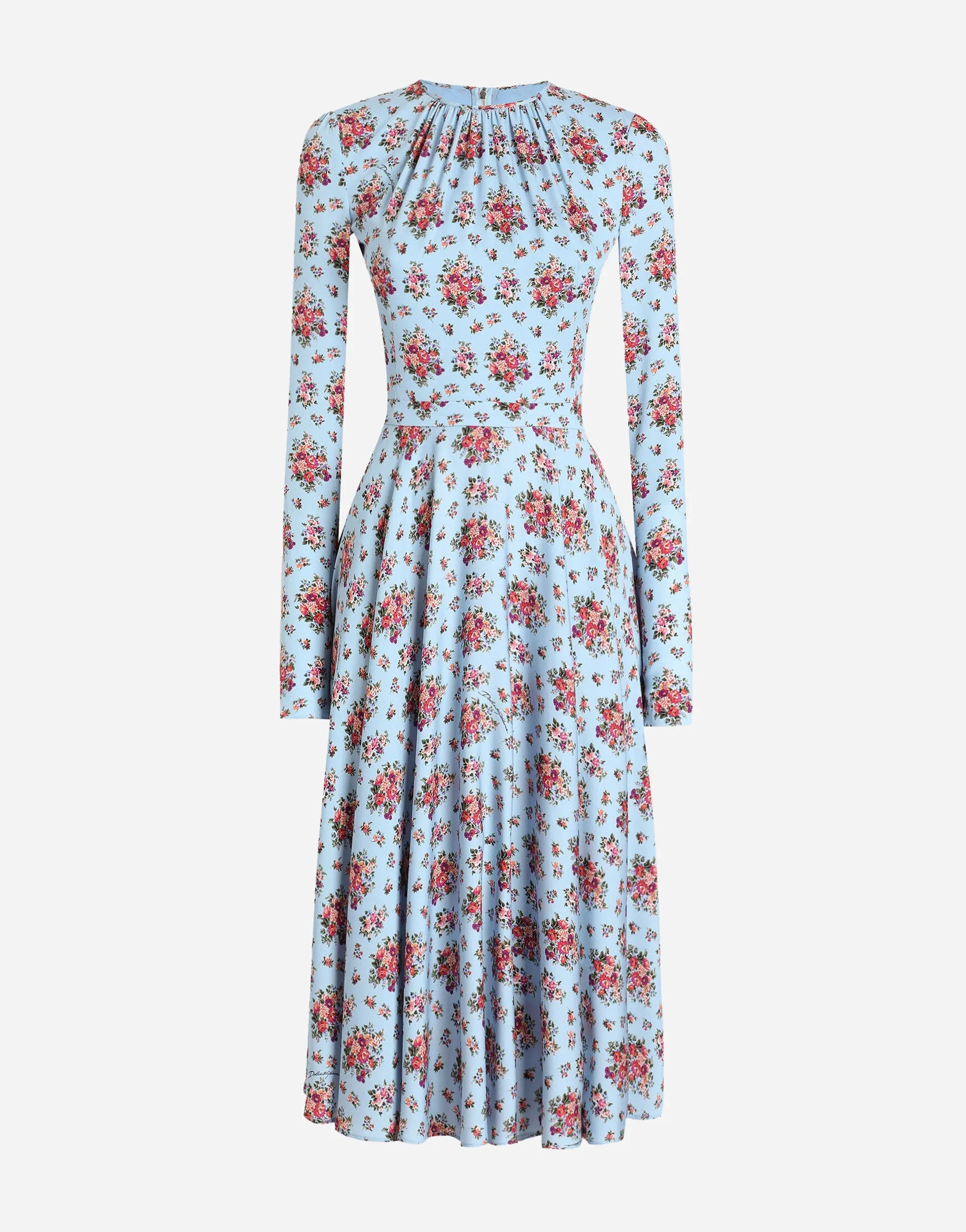 Dolce & Gabbana Flower Bouquets-Print Long Dress