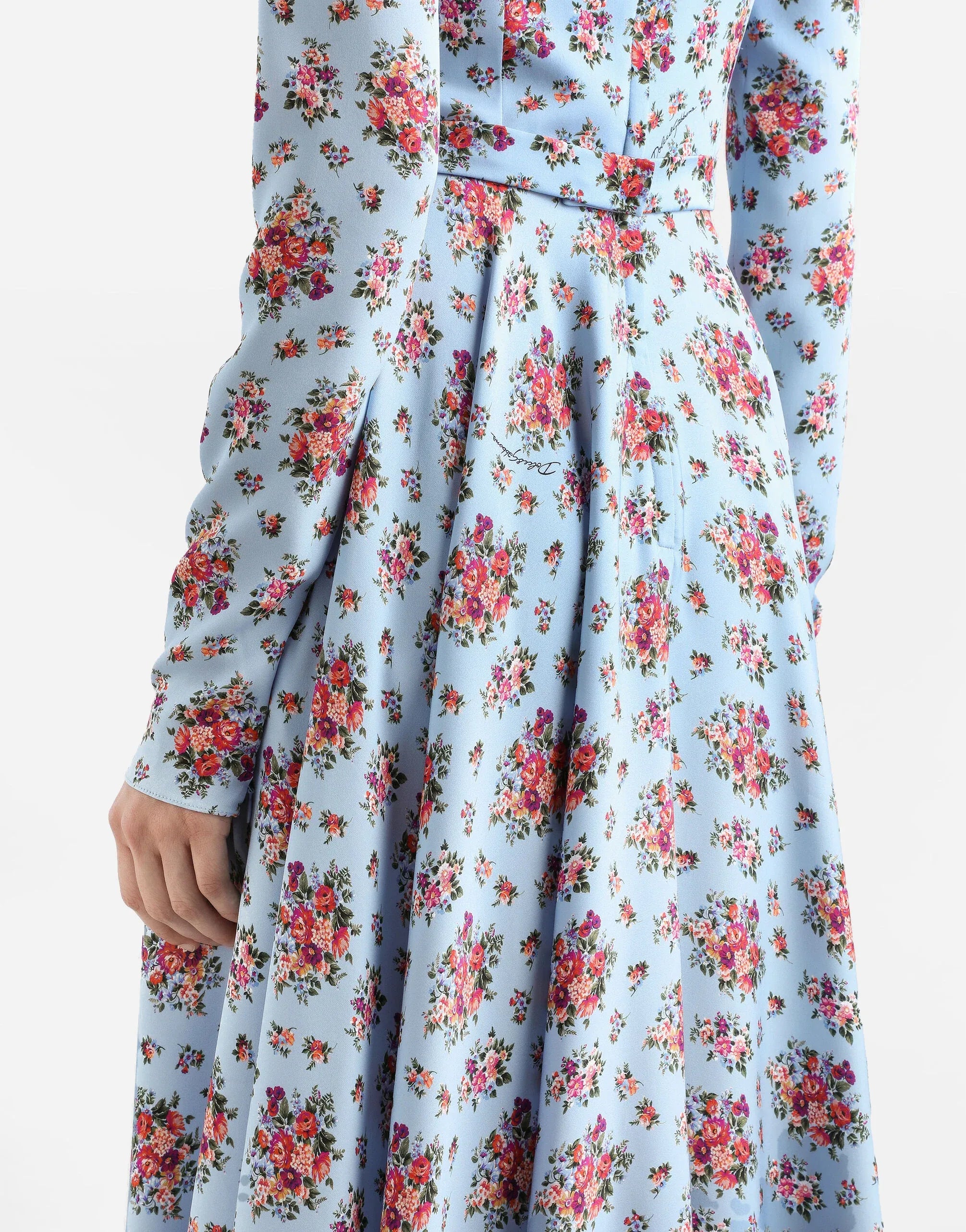 Dolce & Gabbana Flower Bouquets-Print Long Dress