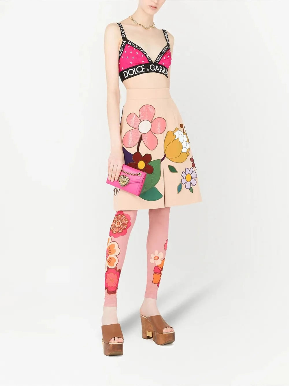 Dolce & Gabbana Flower Patch-Detail Skirt