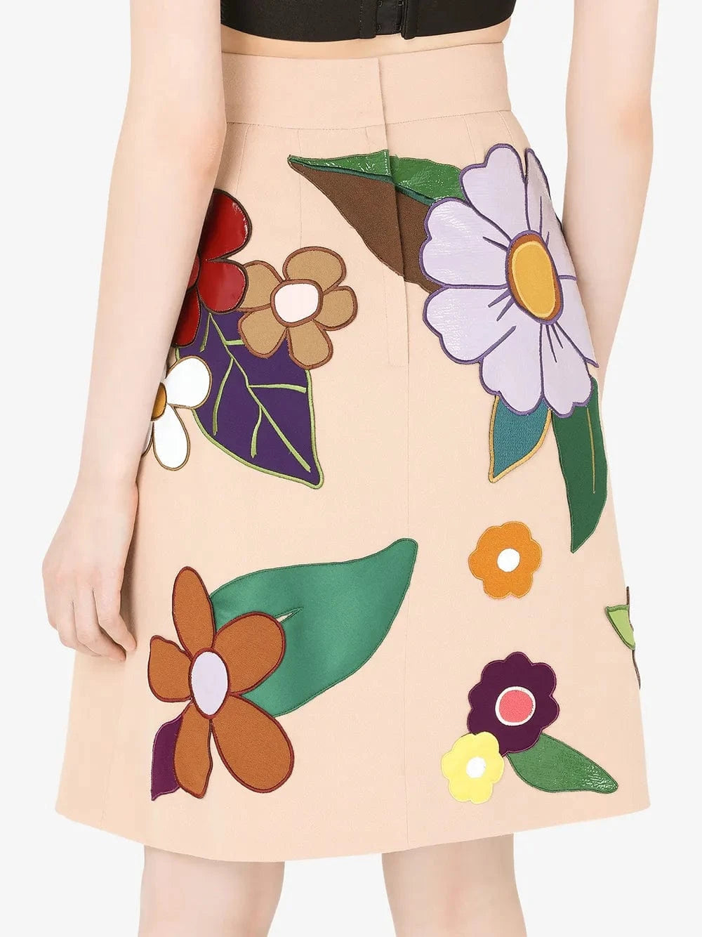 Dolce & Gabbana Flower Patch-Detail Skirt