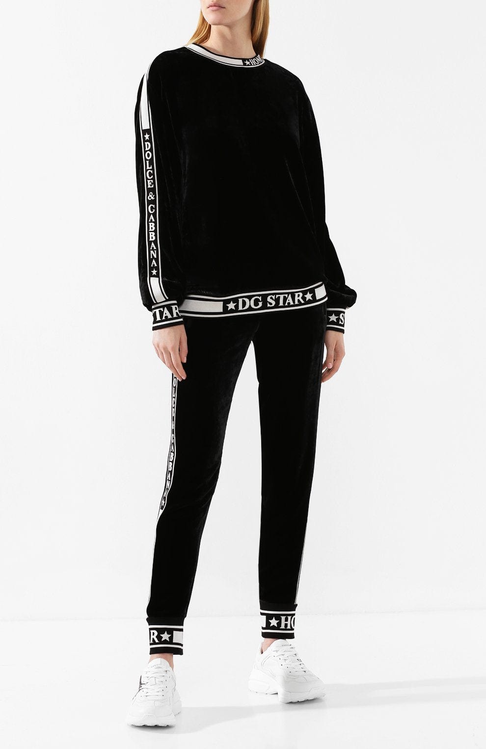 Dolce & Gabbana Fluid Velvet Jogging Pants