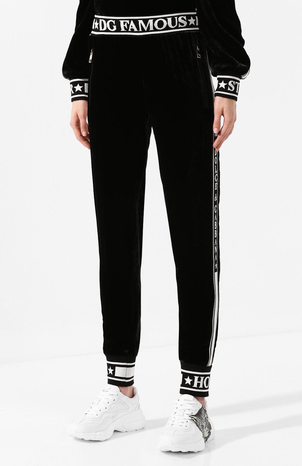 Dolce & Gabbana Fluid Velvet Jogging Pants