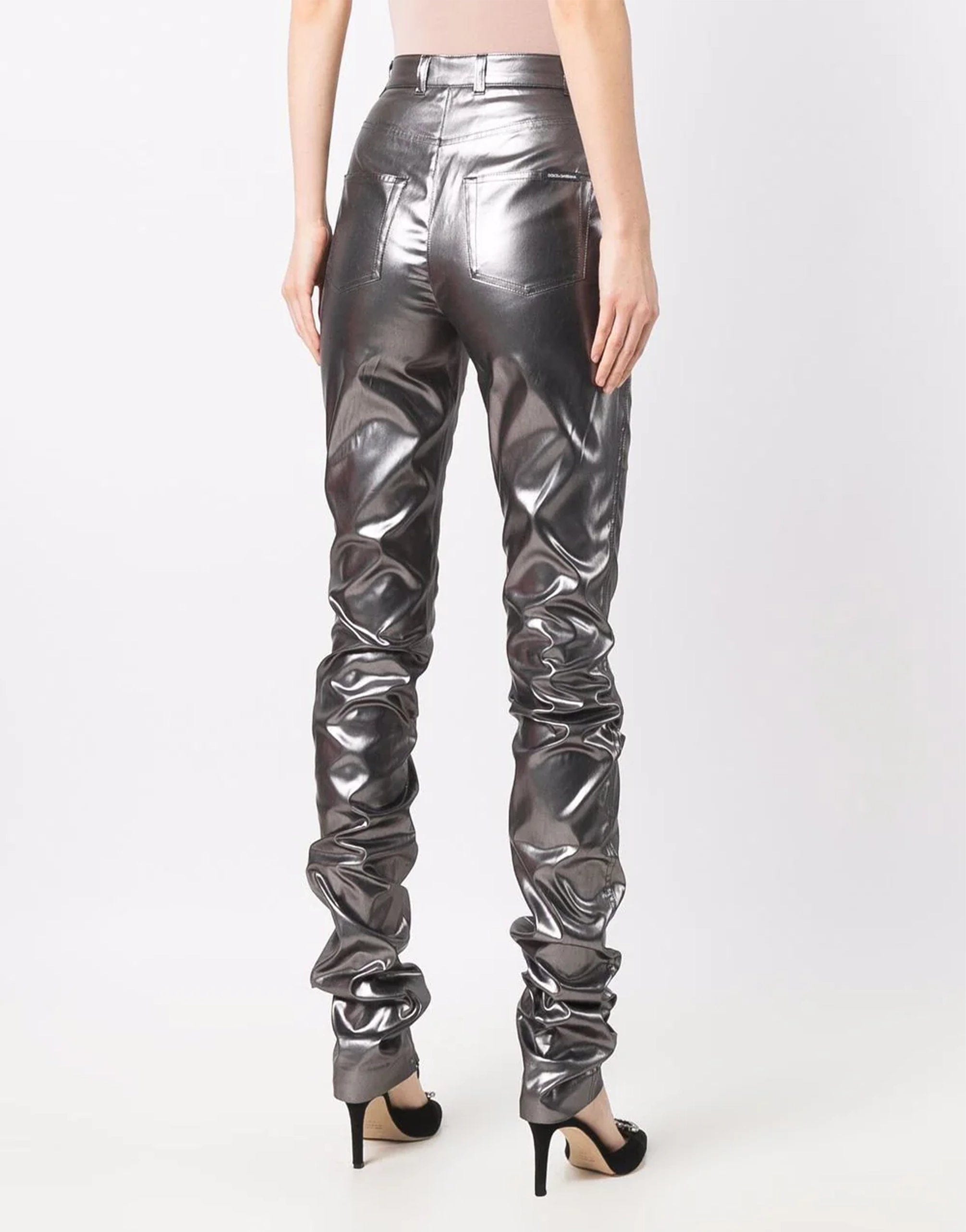 Dolce & Gabbana Foiled Fabric Pants
