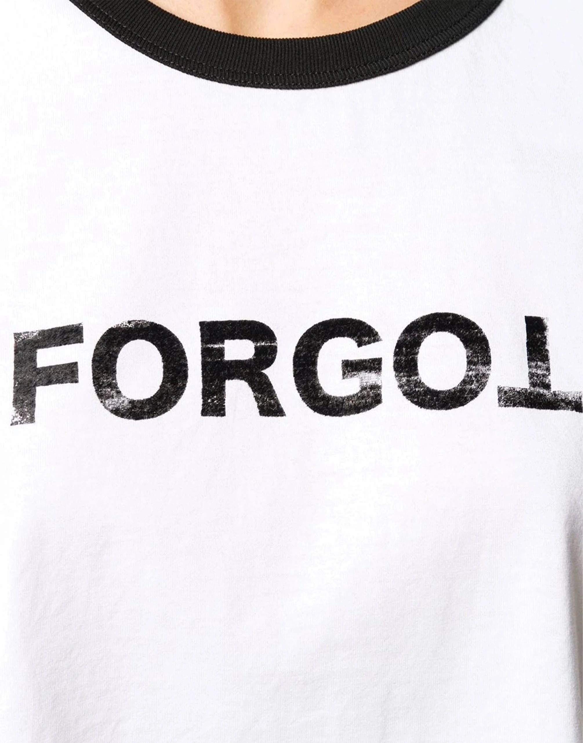 Dolce & Gabbana Forgot-Print Cropped T-Shirt
