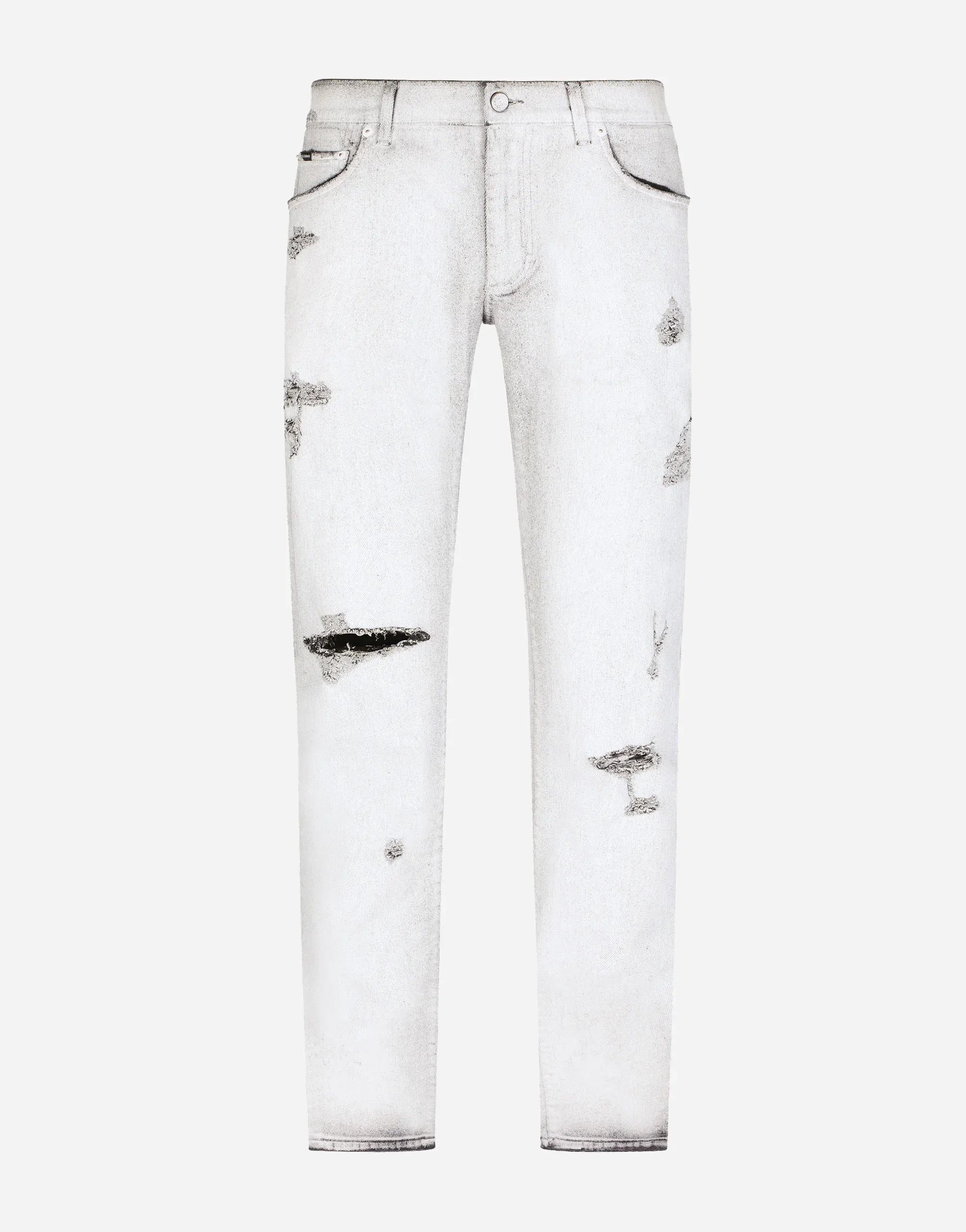 Dolce & Gabbana Frame Patch Skinny Jeans