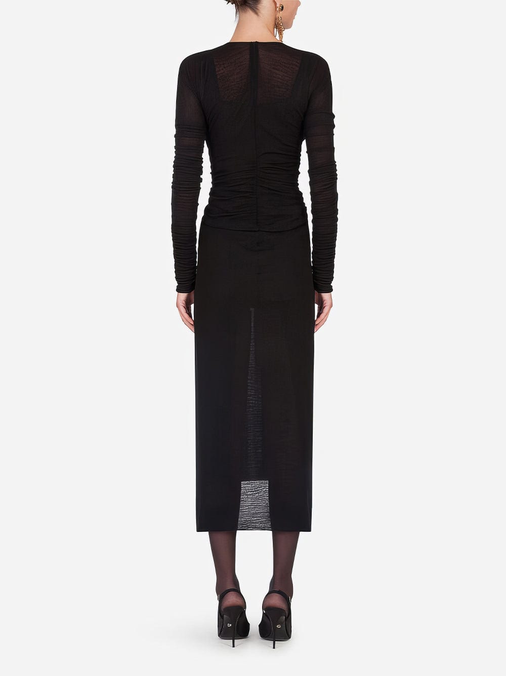 Front-Tie Midi Dress