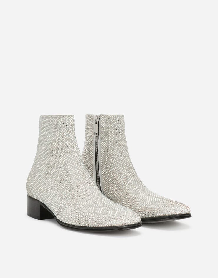 Dolce & Gabbana Fusible Rhinestones-Embellished Ankle Boots