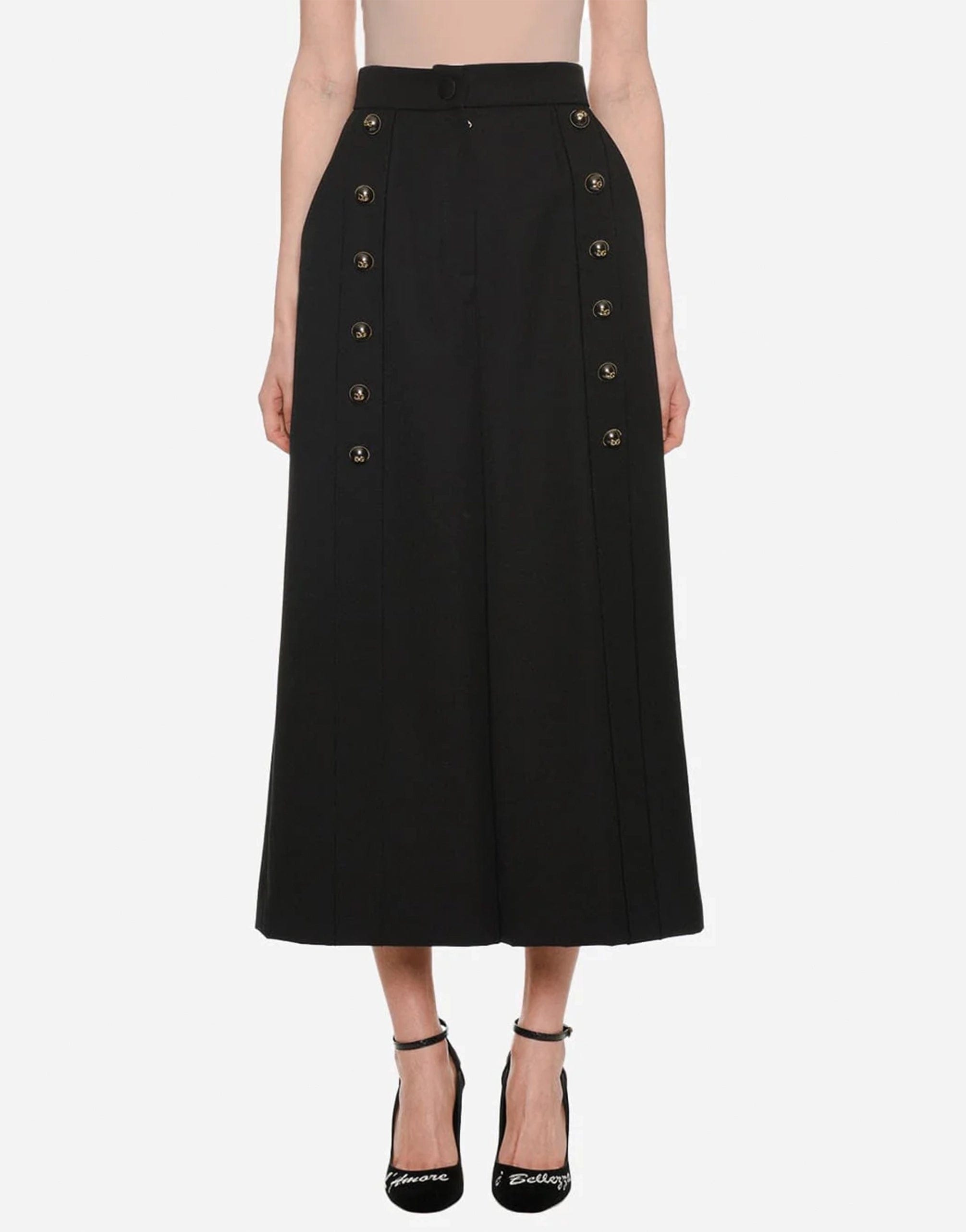 Dolce & Gabbana Gabardine Wide-Leg Sailor Gaucho Pants