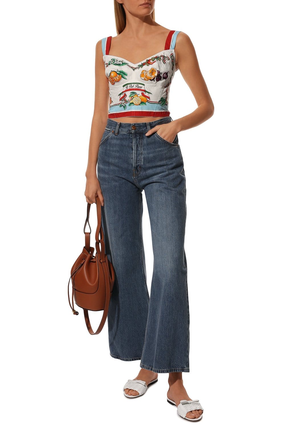 Dolce & Gabbana Garden-Print Cotton Top