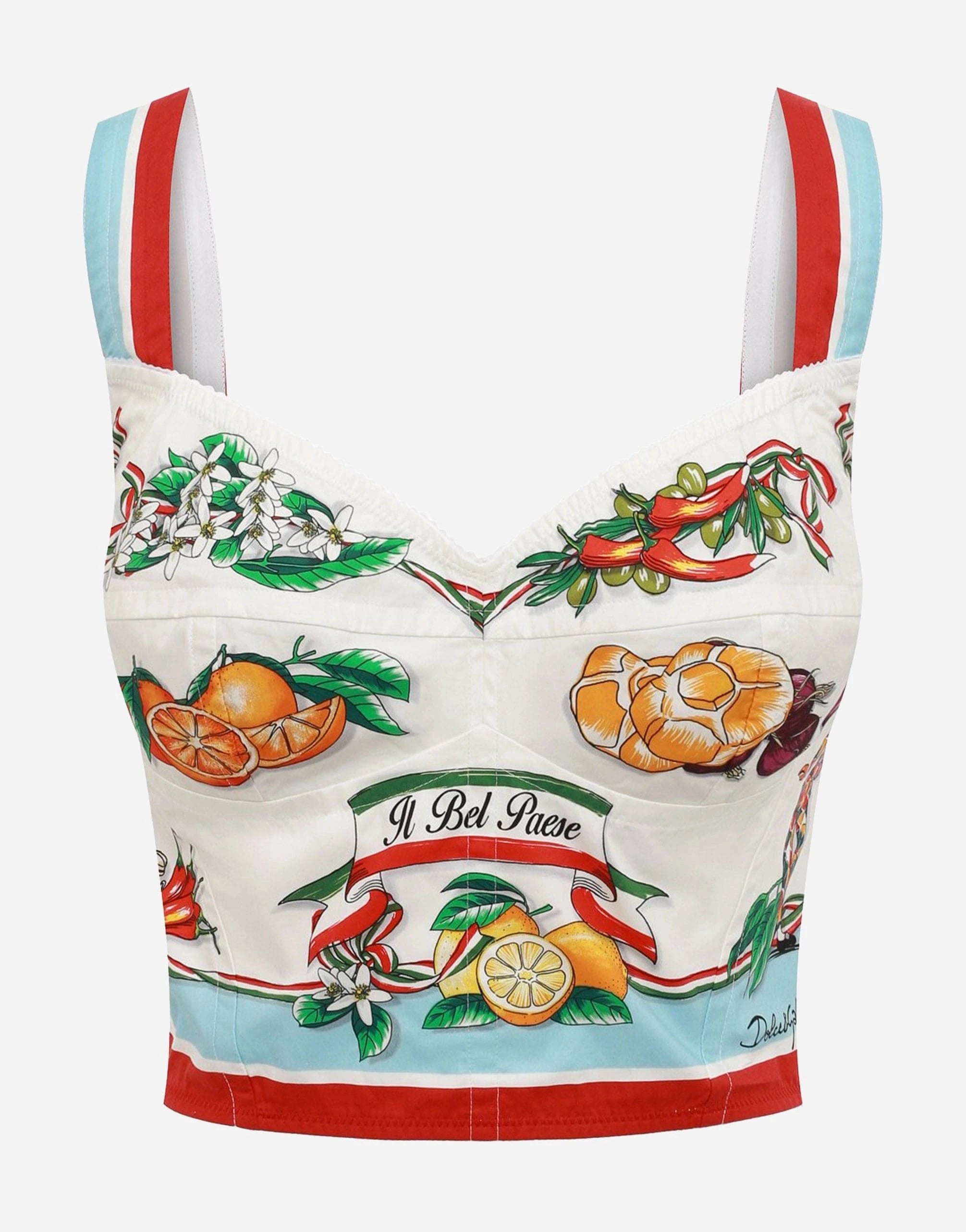 Dolce & Gabbana Garden-Print Cotton Top