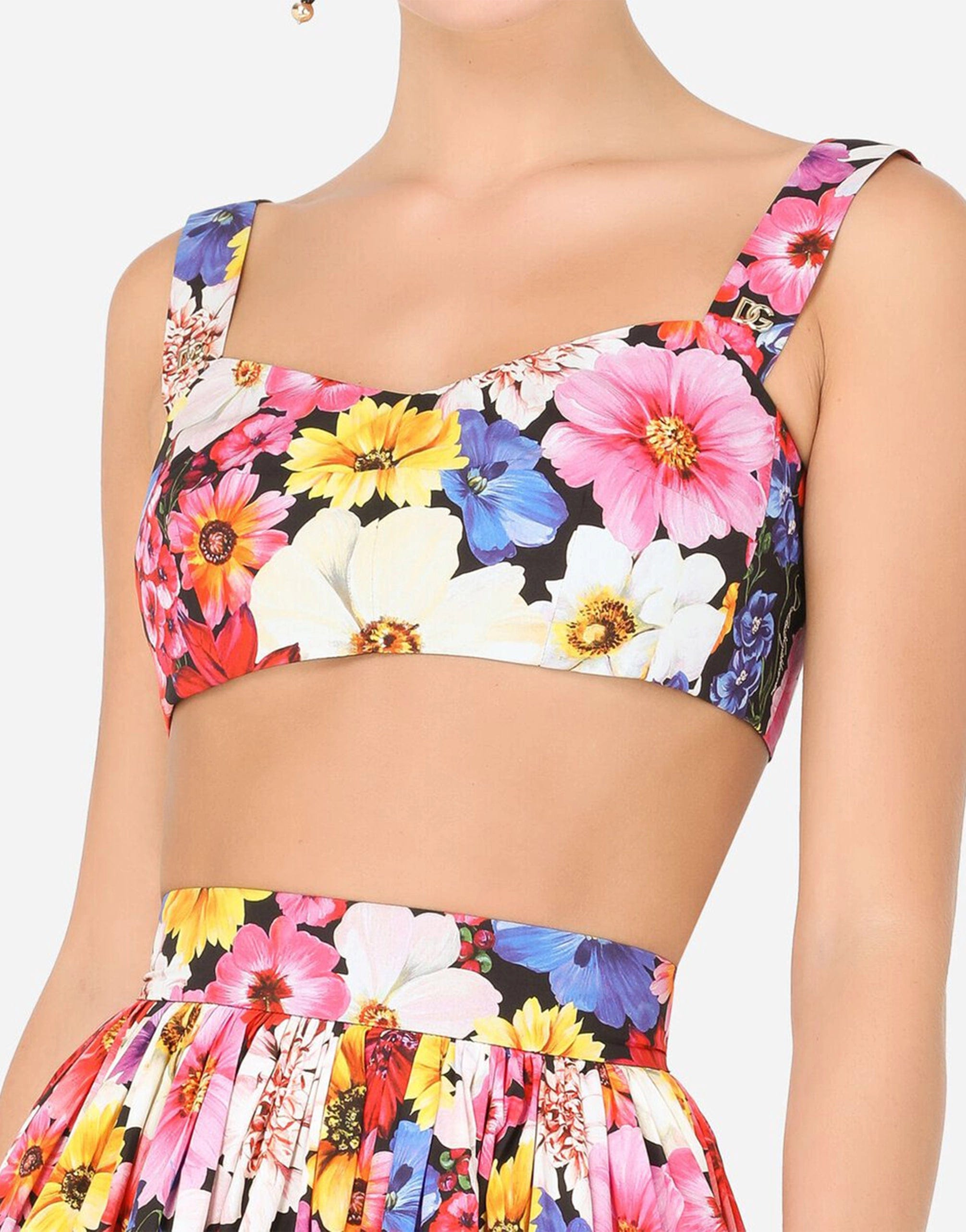 Dolce & Gabbana Dolce & Gabbana Garden-Print Poplin Top