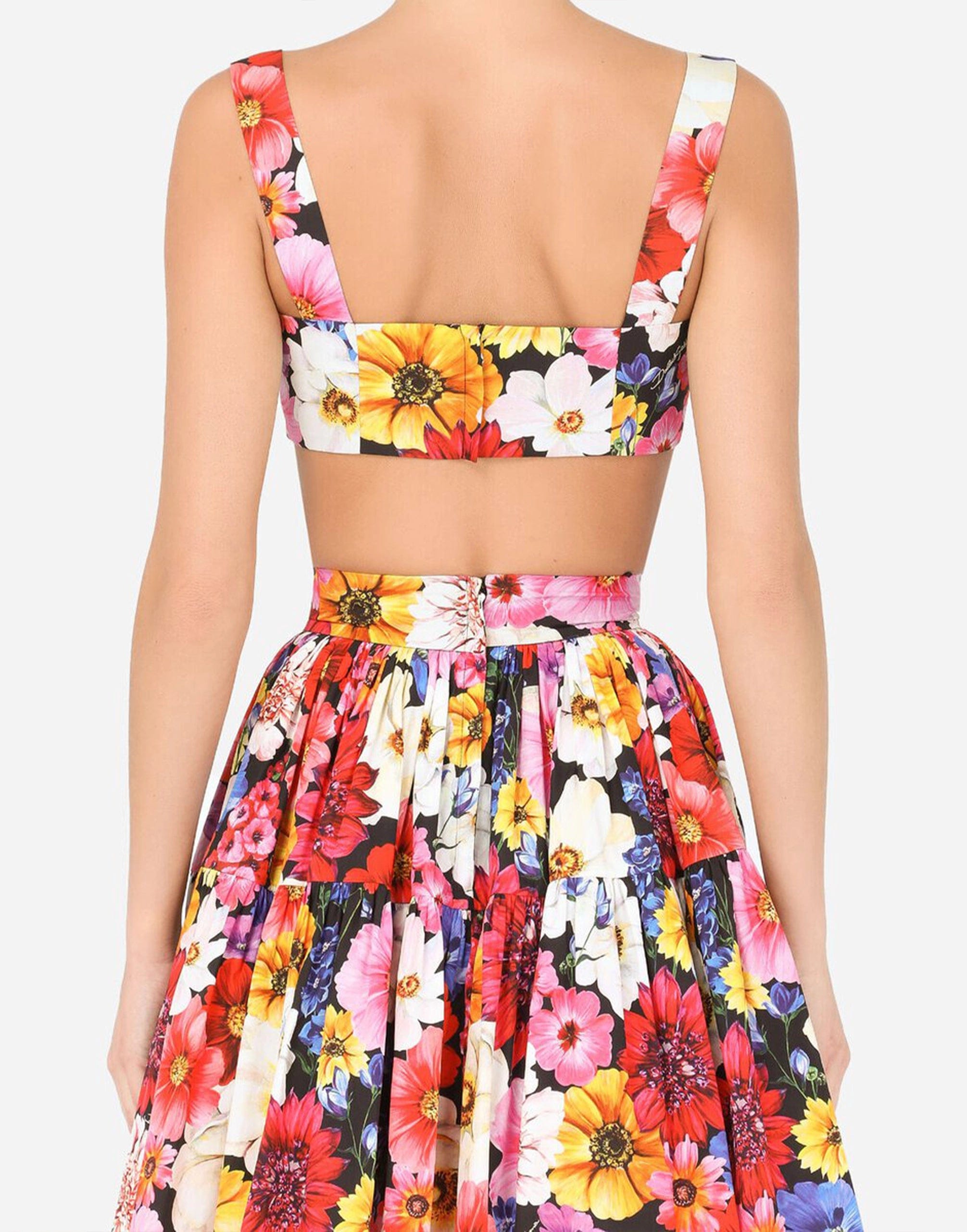 Dolce & Gabbana Garden-Print Poplin Top