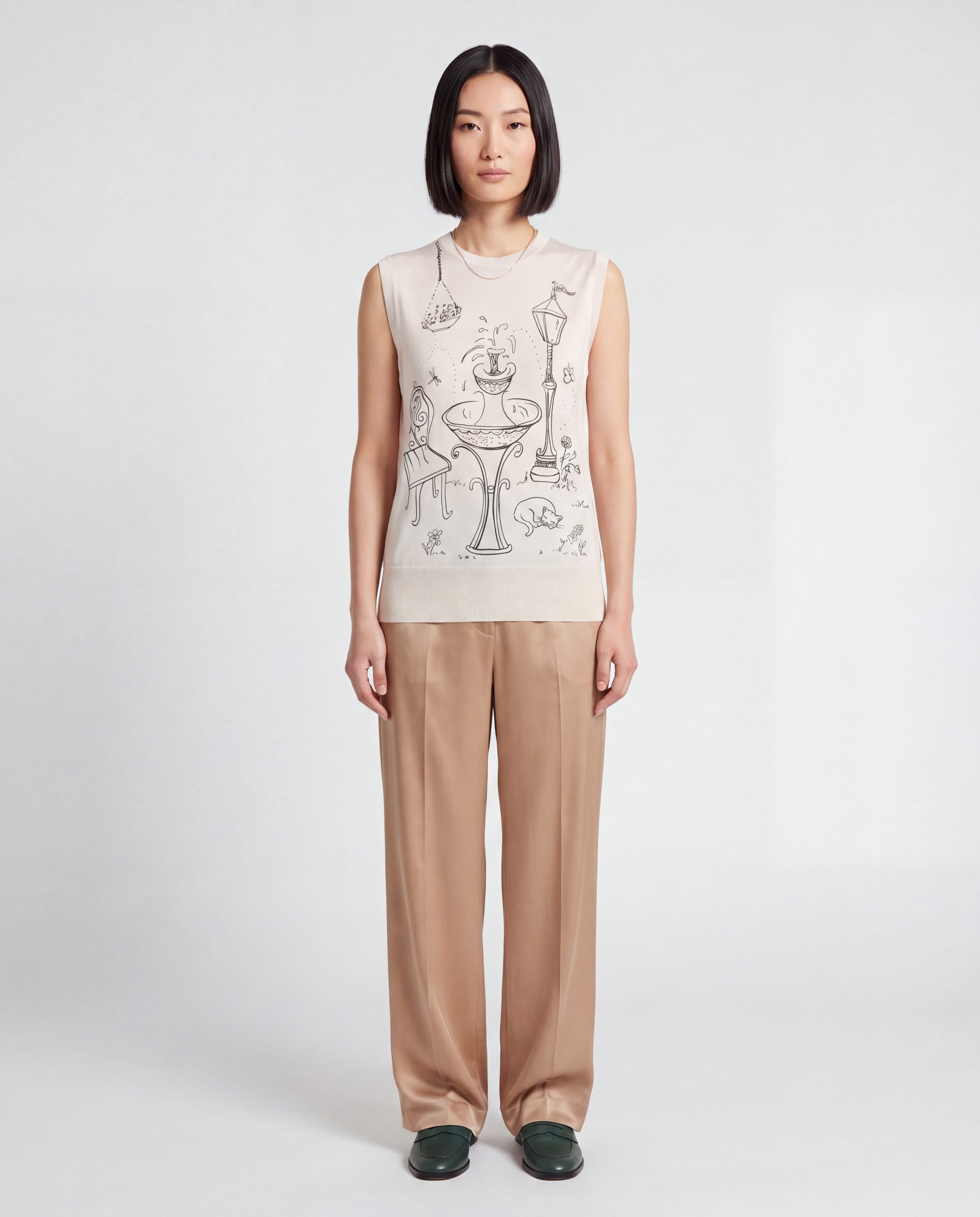 Dolce & Gabbana Garden Print Silk Knit Top - alternate view
