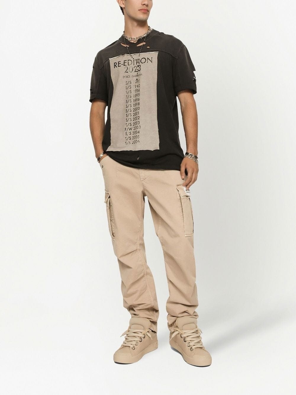 Garment-Dyed Cotton Cargo Pants - alternate view