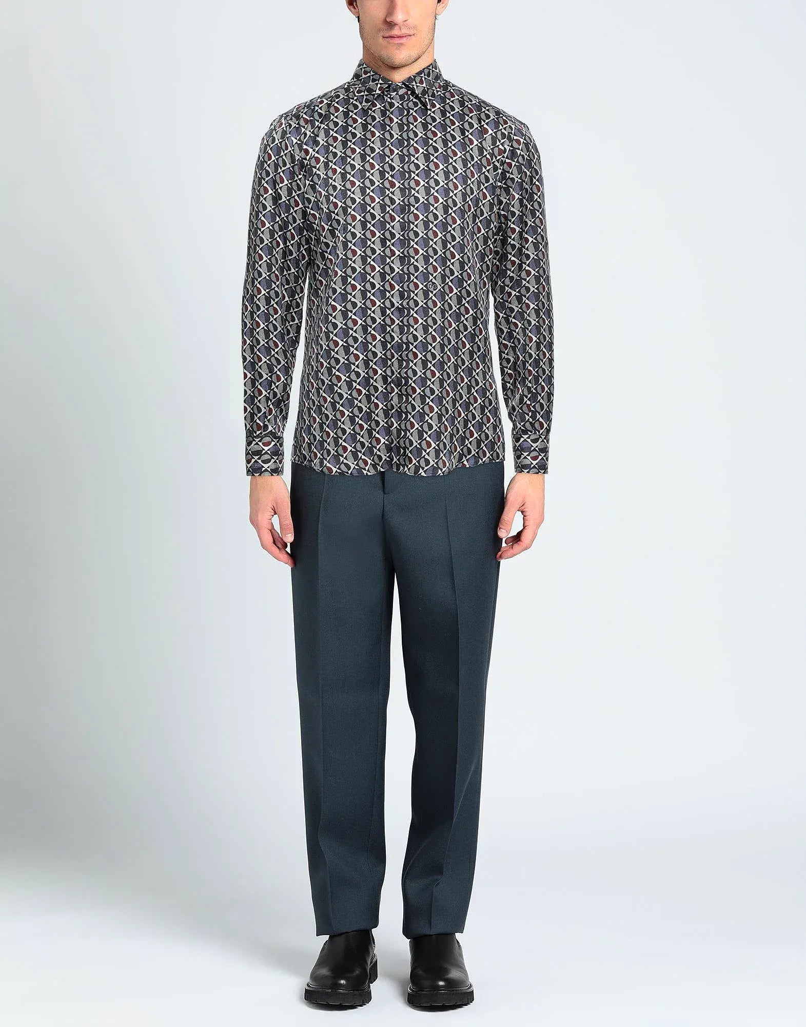 Dolce & Gabbana Geometric Optical Print Shirt - alternate view