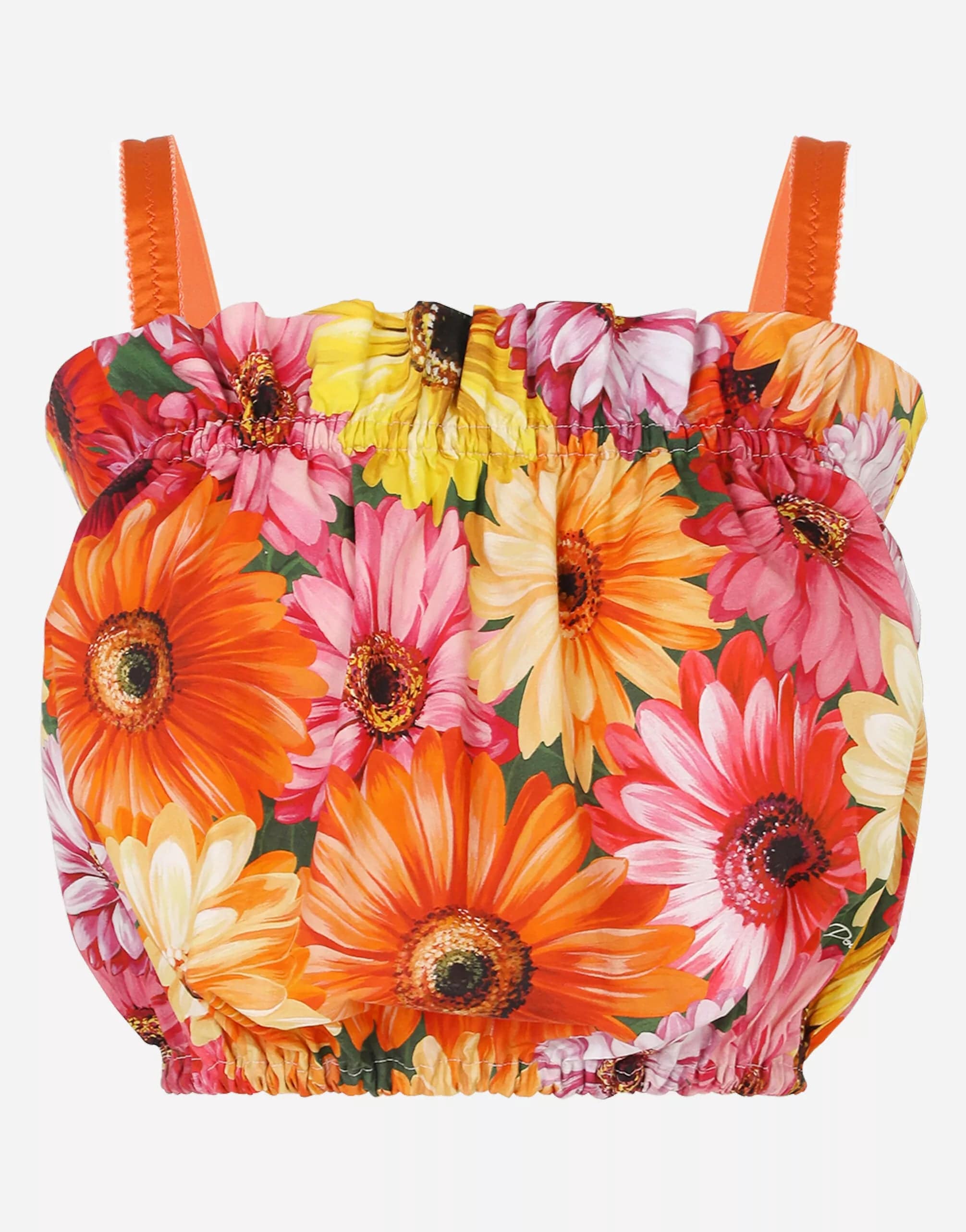 Dolce & Gabbana Gerbera-Daisy Print Poplin Top