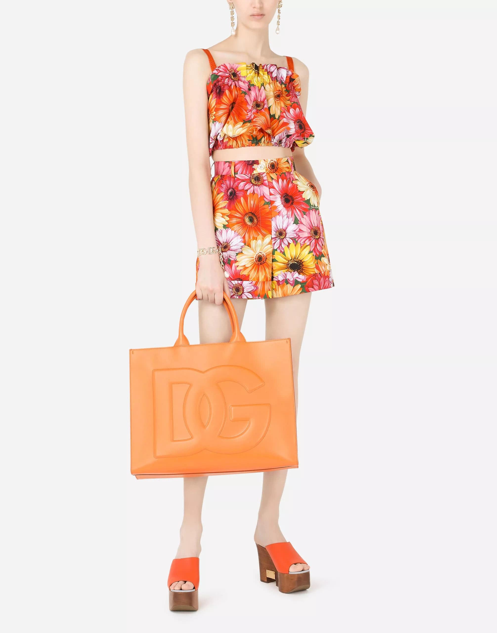 Dolce & Gabbana Gerbera-Daisy Print Poplin Top