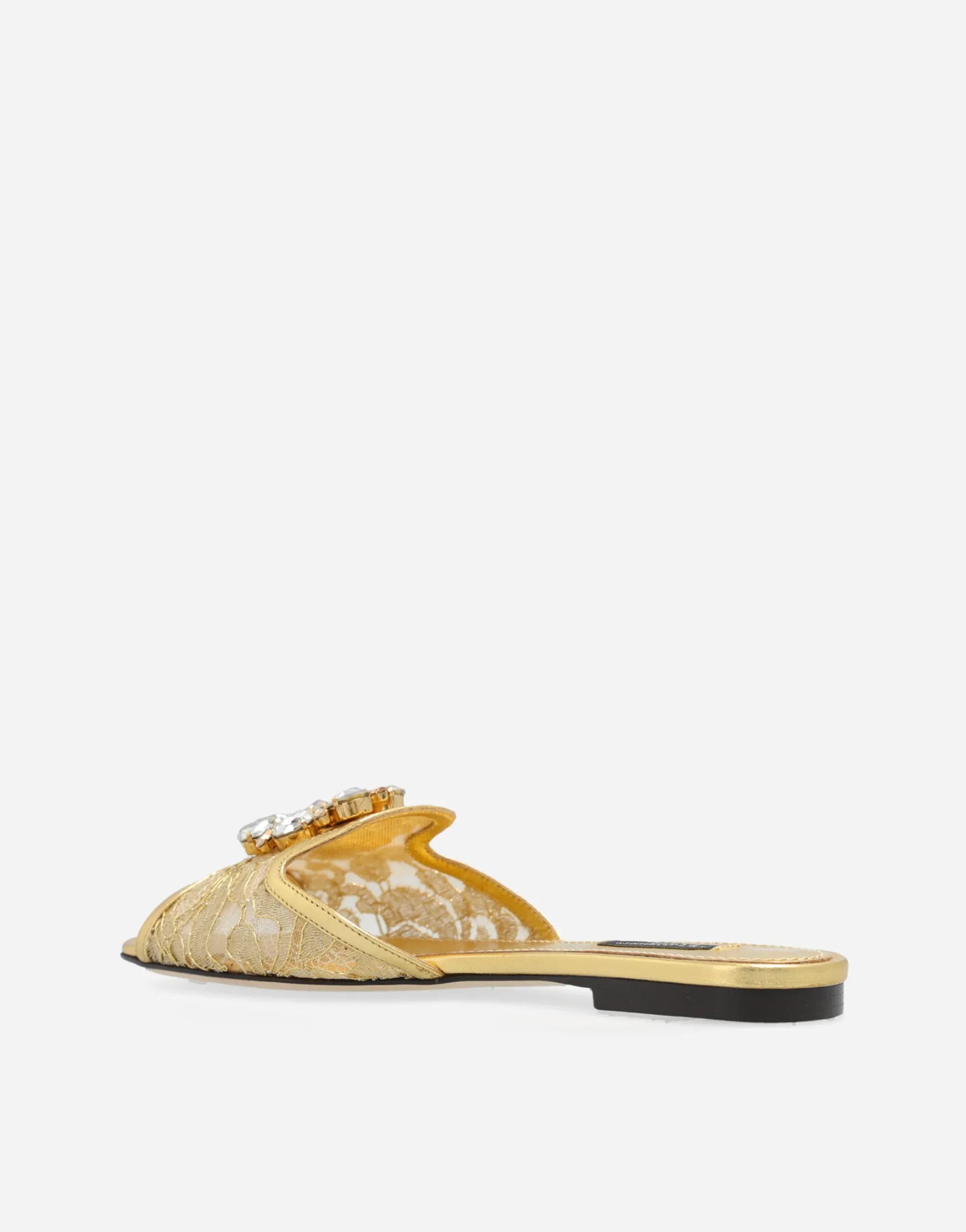 Dolce & Gabbana Gold Bianca Slides