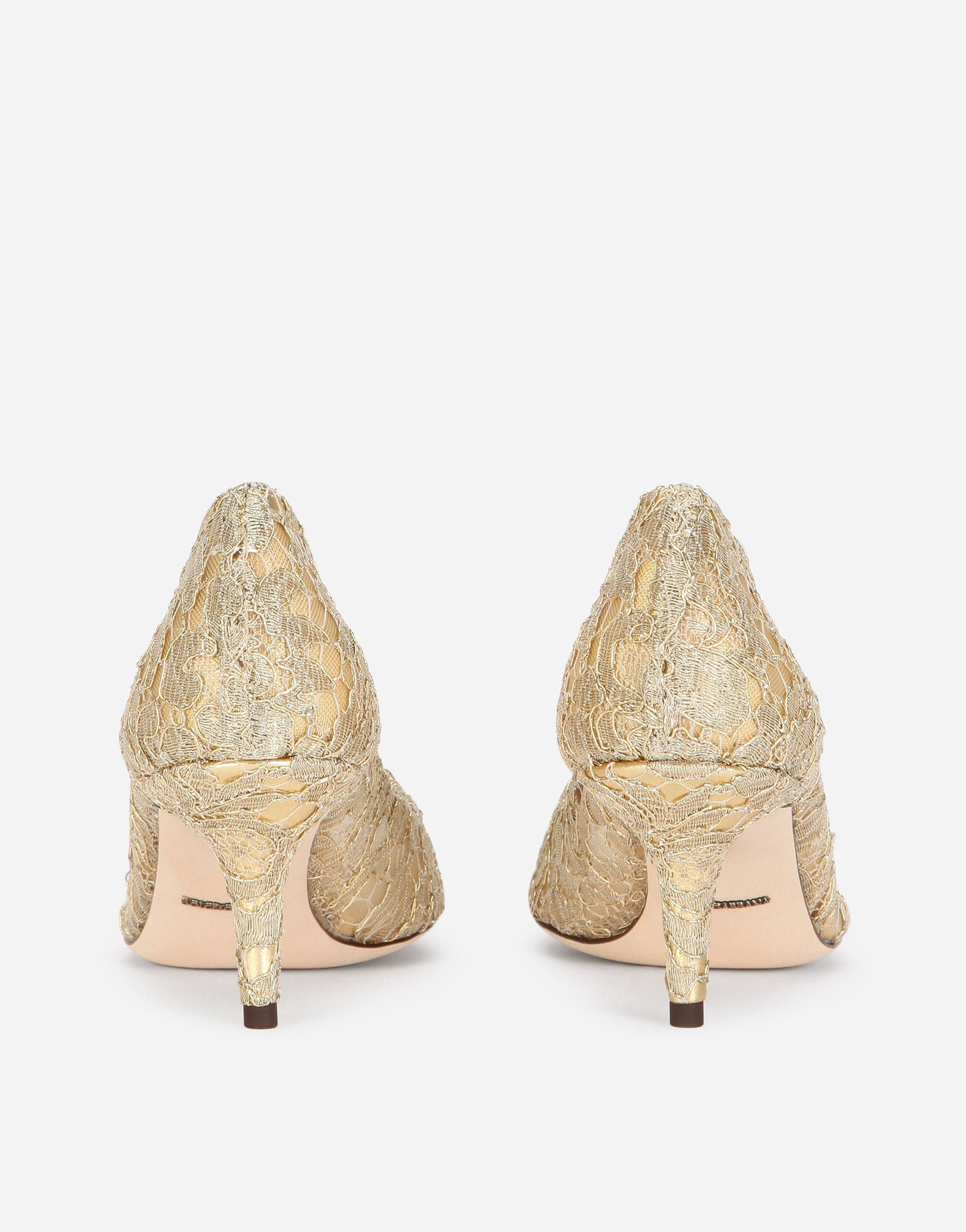 Dolce & Gabbana Gold Devotion Taormina Lace Pumps