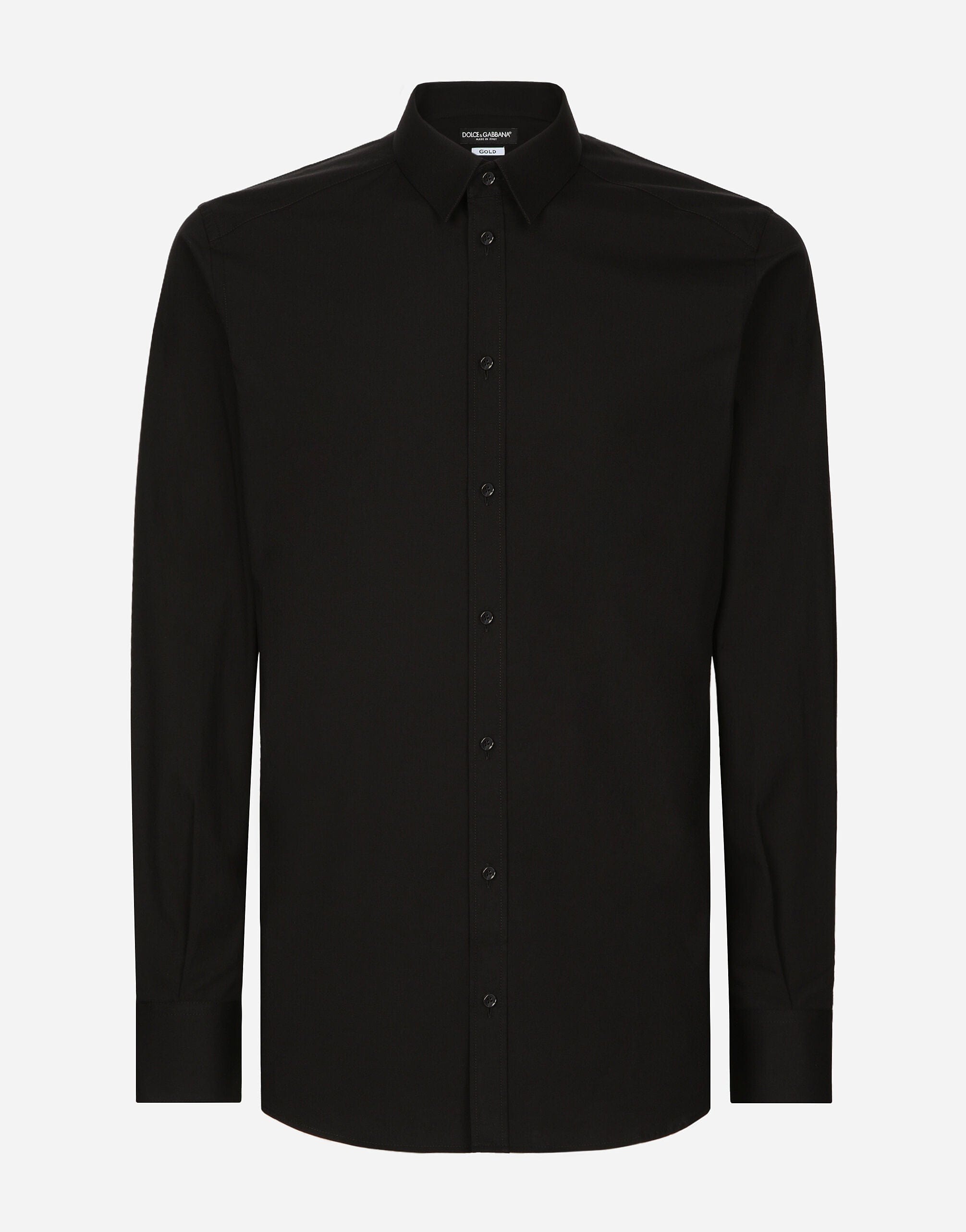 Dolce & Gabbana White GOLD Cotton Poplin Dress Formal Shirt