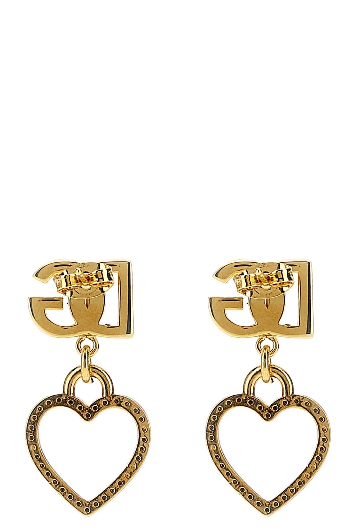 Dolce & Gabbana Gold Sweetheart Pendant Earrings - alternate view