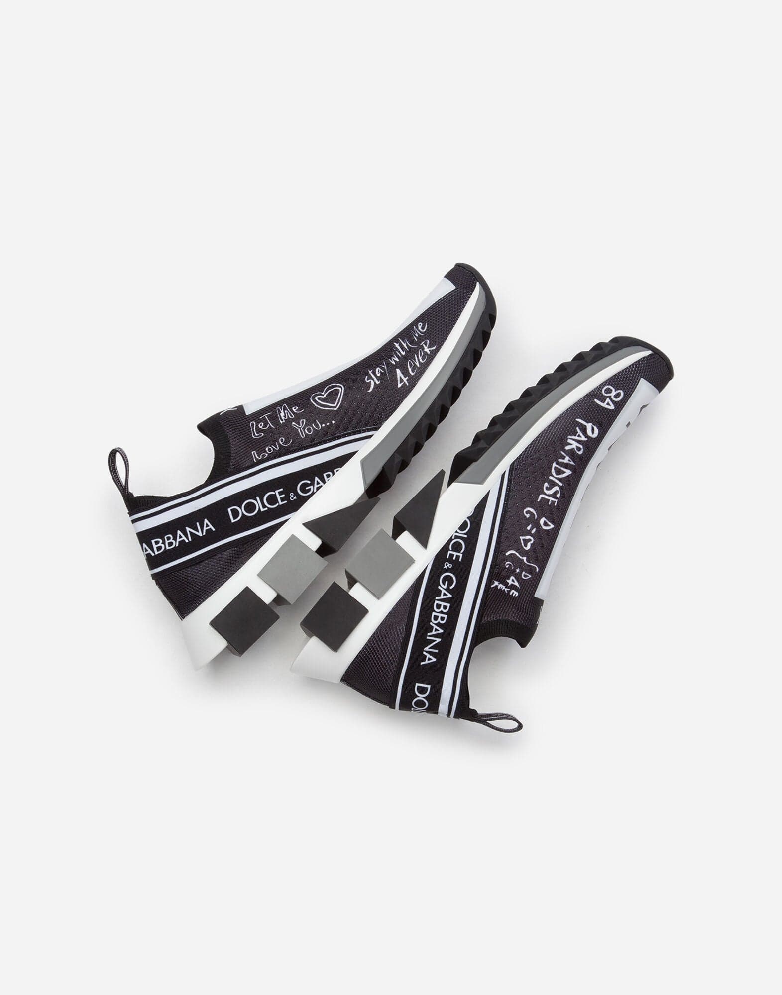Dolce & Gabbana Graffiti Print Low-Top Sorrento Sneakers
