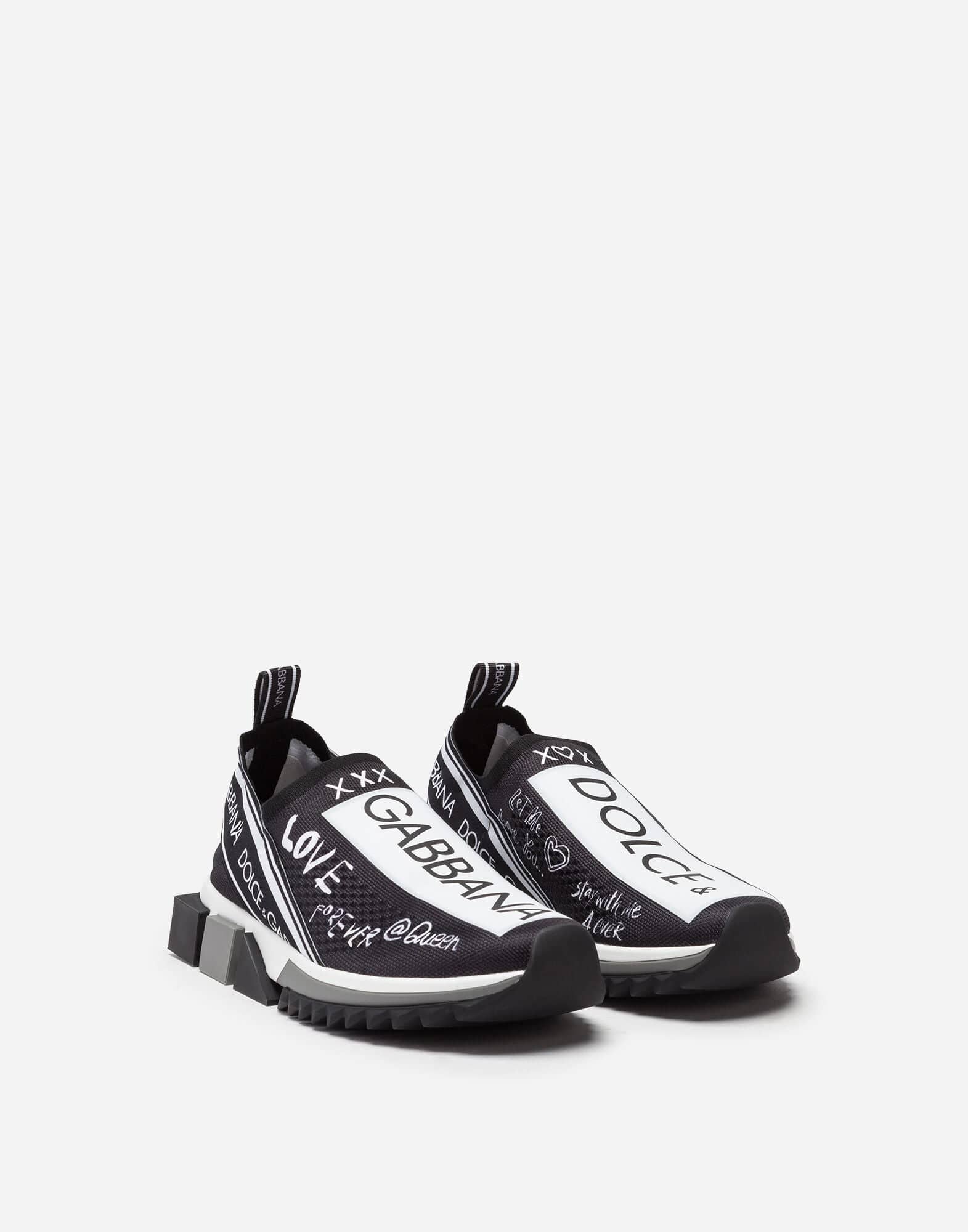 Dolce & Gabbana Graffiti Print Low-Top Sorrento Sneakers