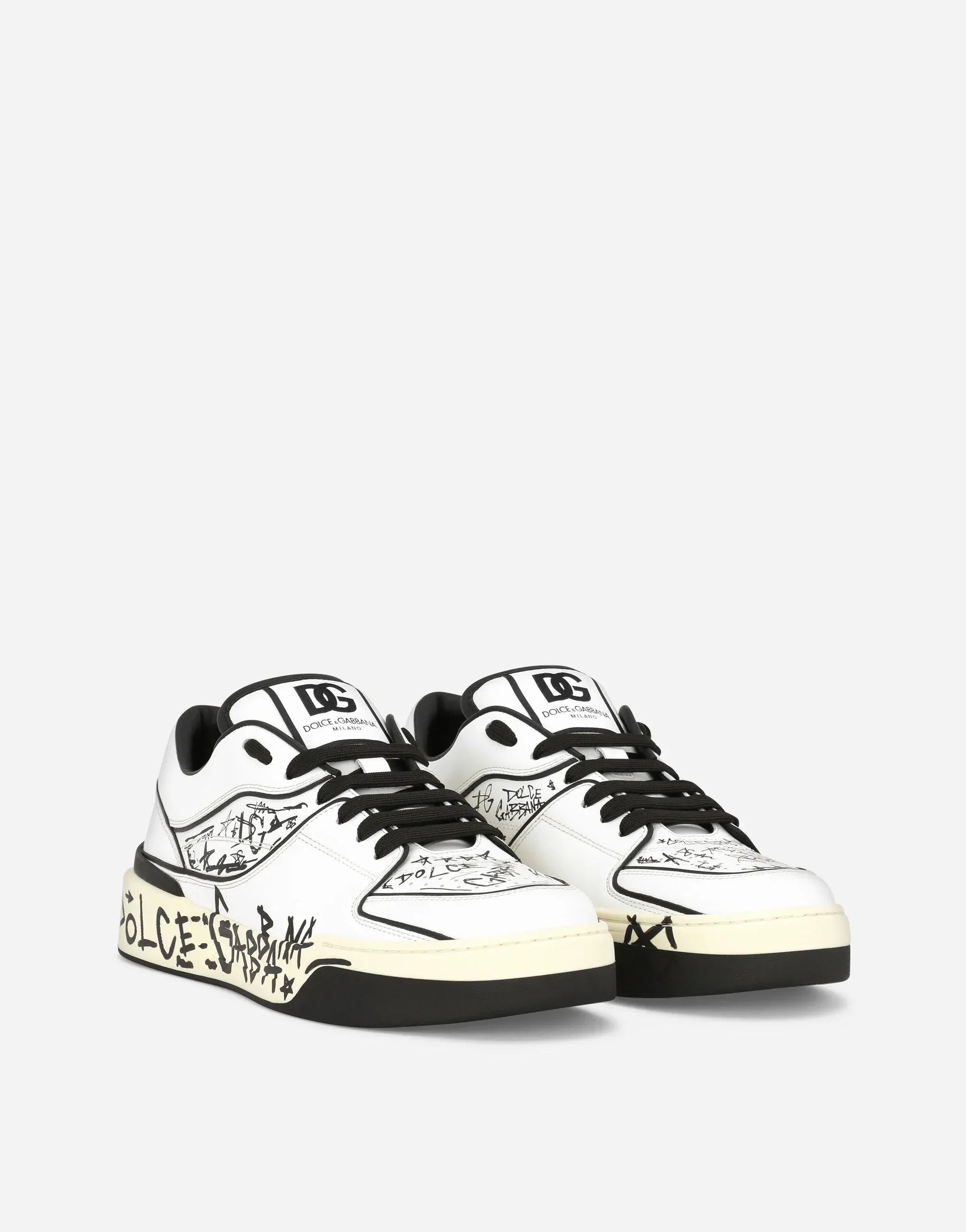Dolce & Gabbana Graffiti-Print New Roma Sneakers