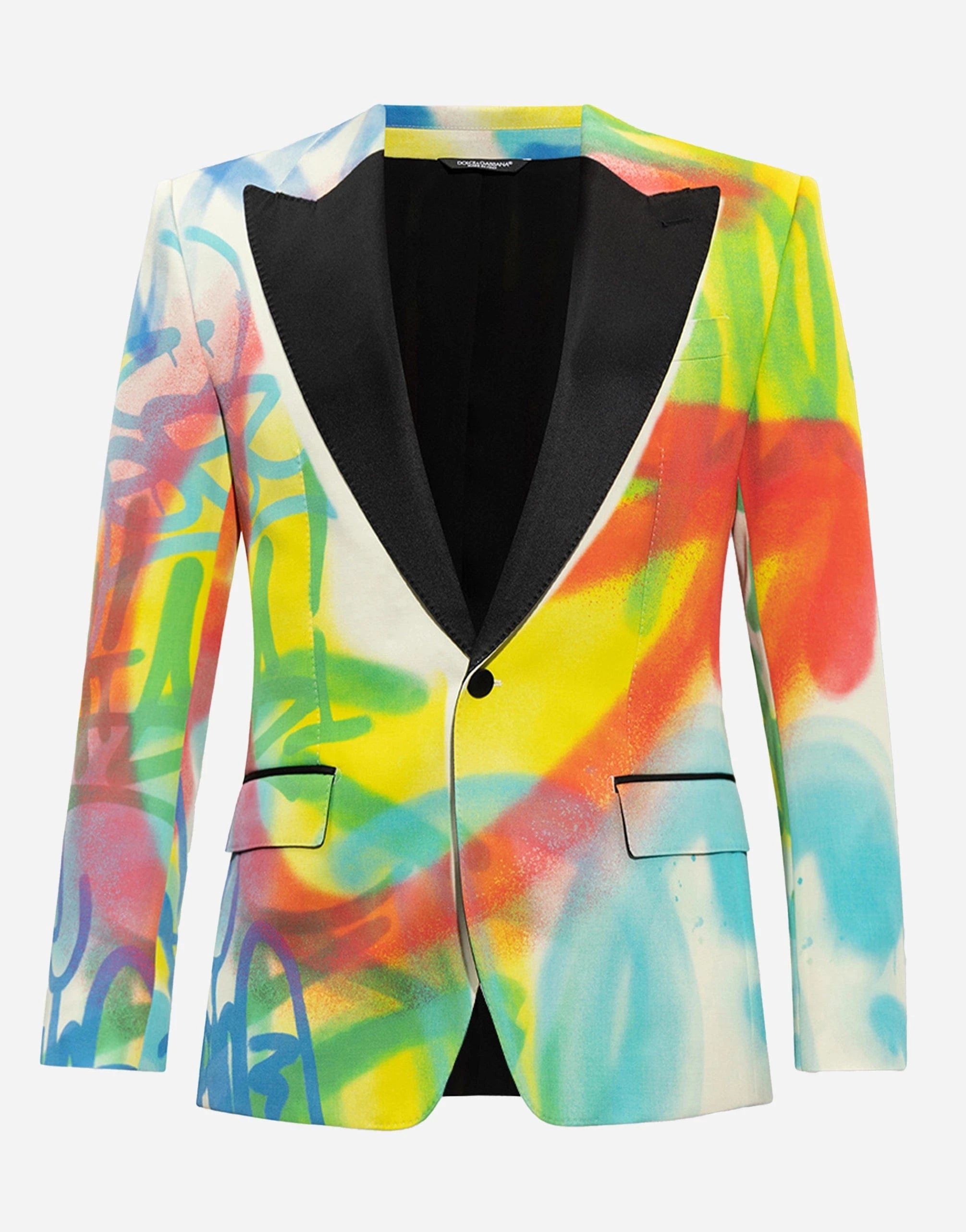 Dolce & Gabbana Graffiti-Print Single-Breasted Blazer