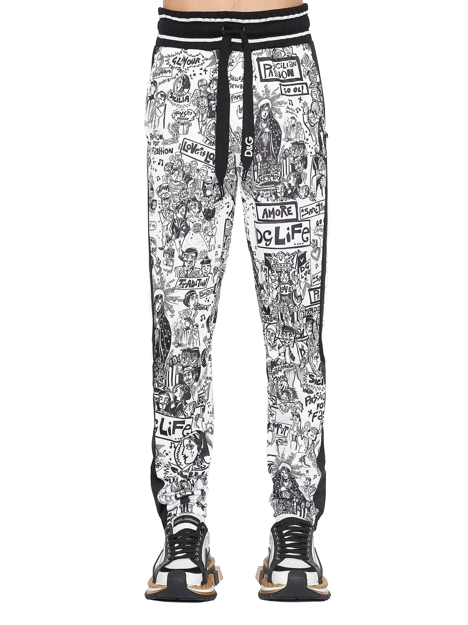 Dolce & Gabbana Graffiti-Print Sweatpants