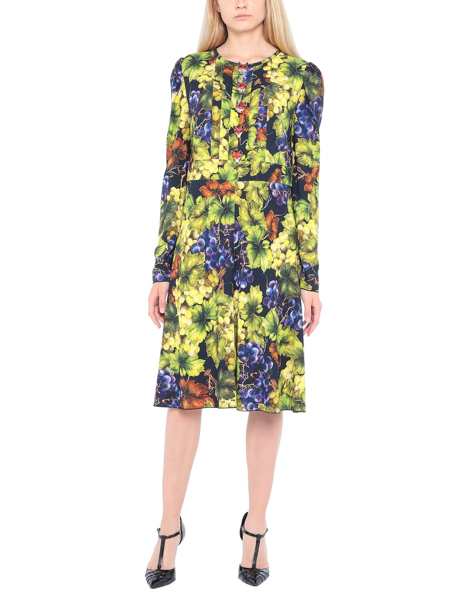 Dolce & Gabbana Grape Print Embellished Dress - alternate view