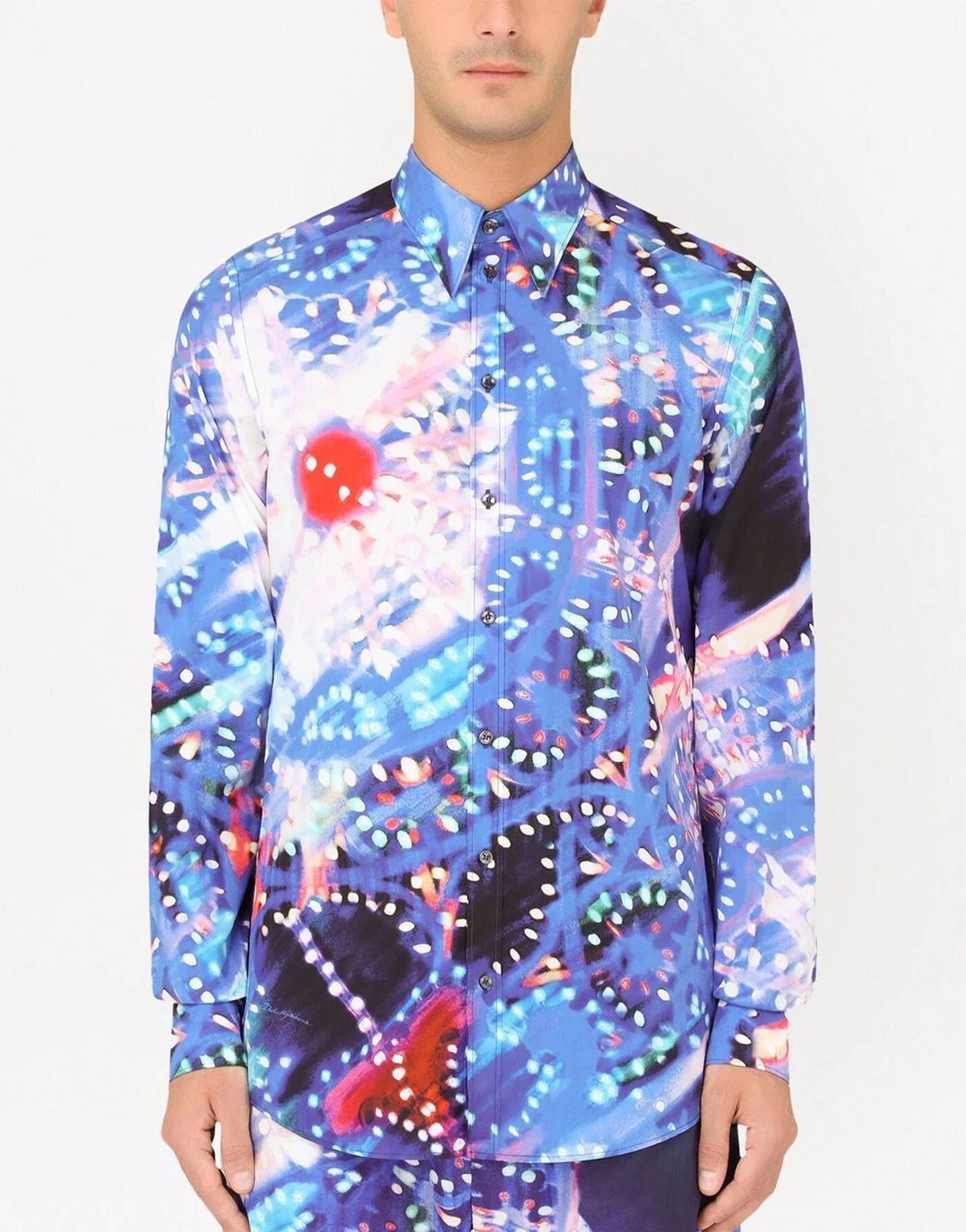 Dolce & Gabbana Graphic-Print Long-Sleeve Shirt