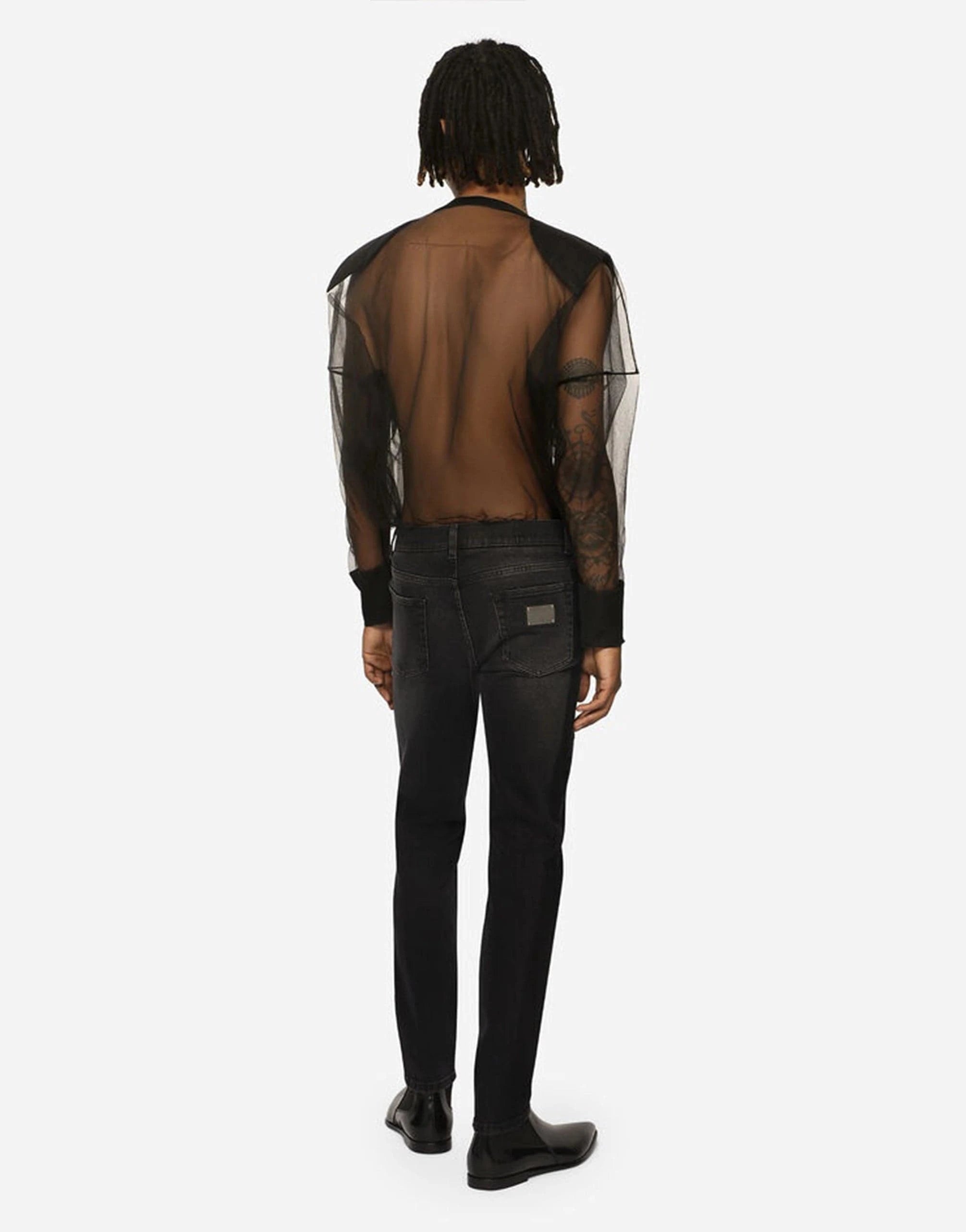 Dolce & Gabbana Gray Wash Slim-Fit Stretch Jeans