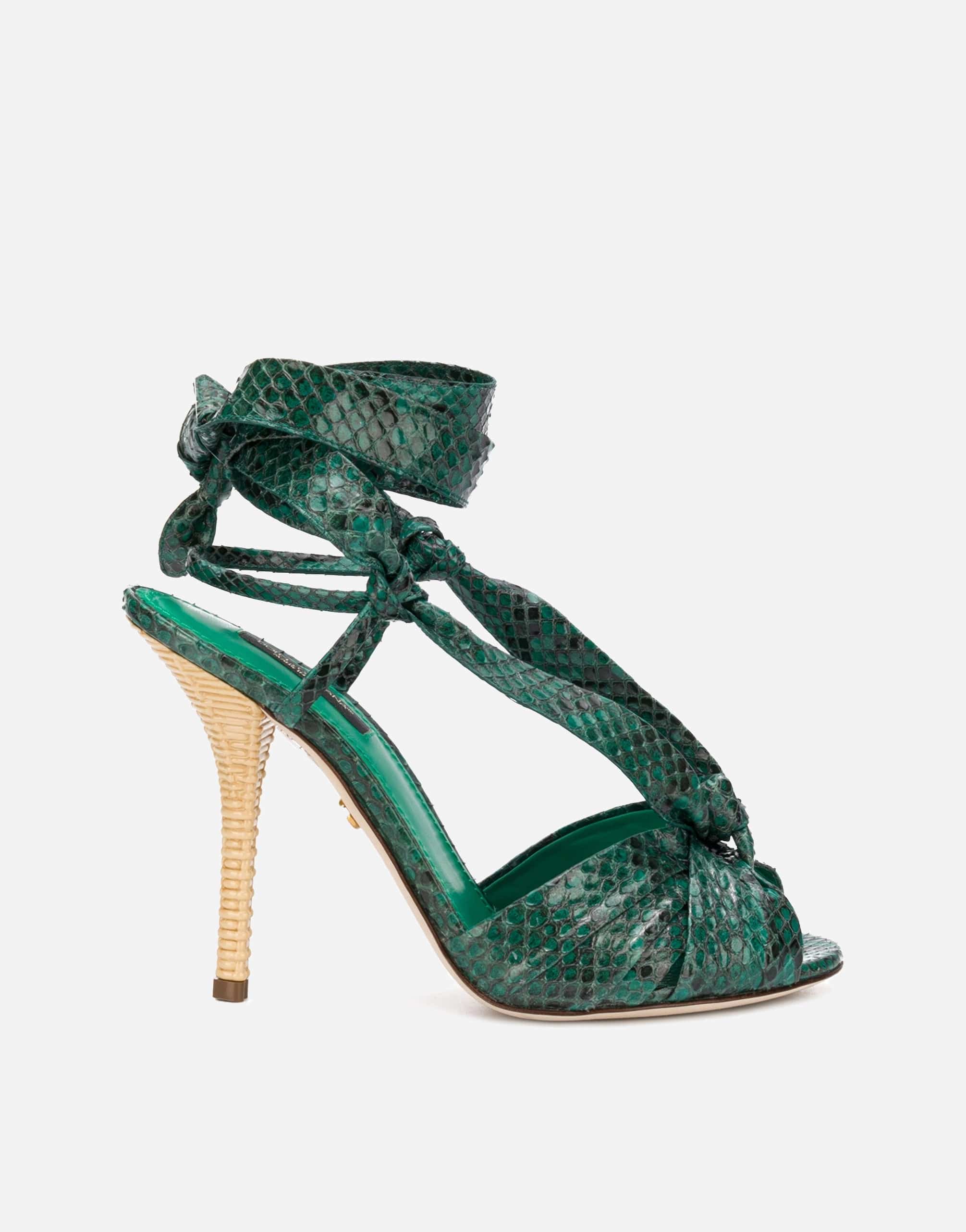Dolce & Gabbana Green Keira Sandals