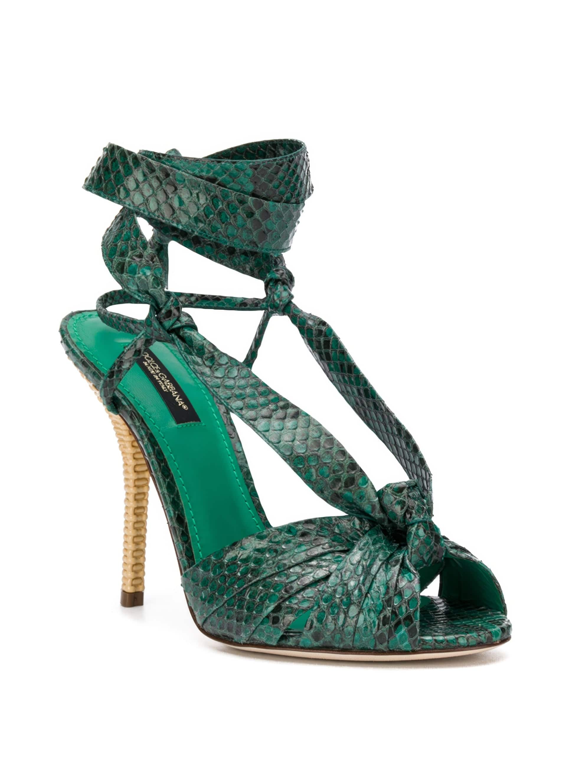 Dolce & Gabbana Green Keira Sandals