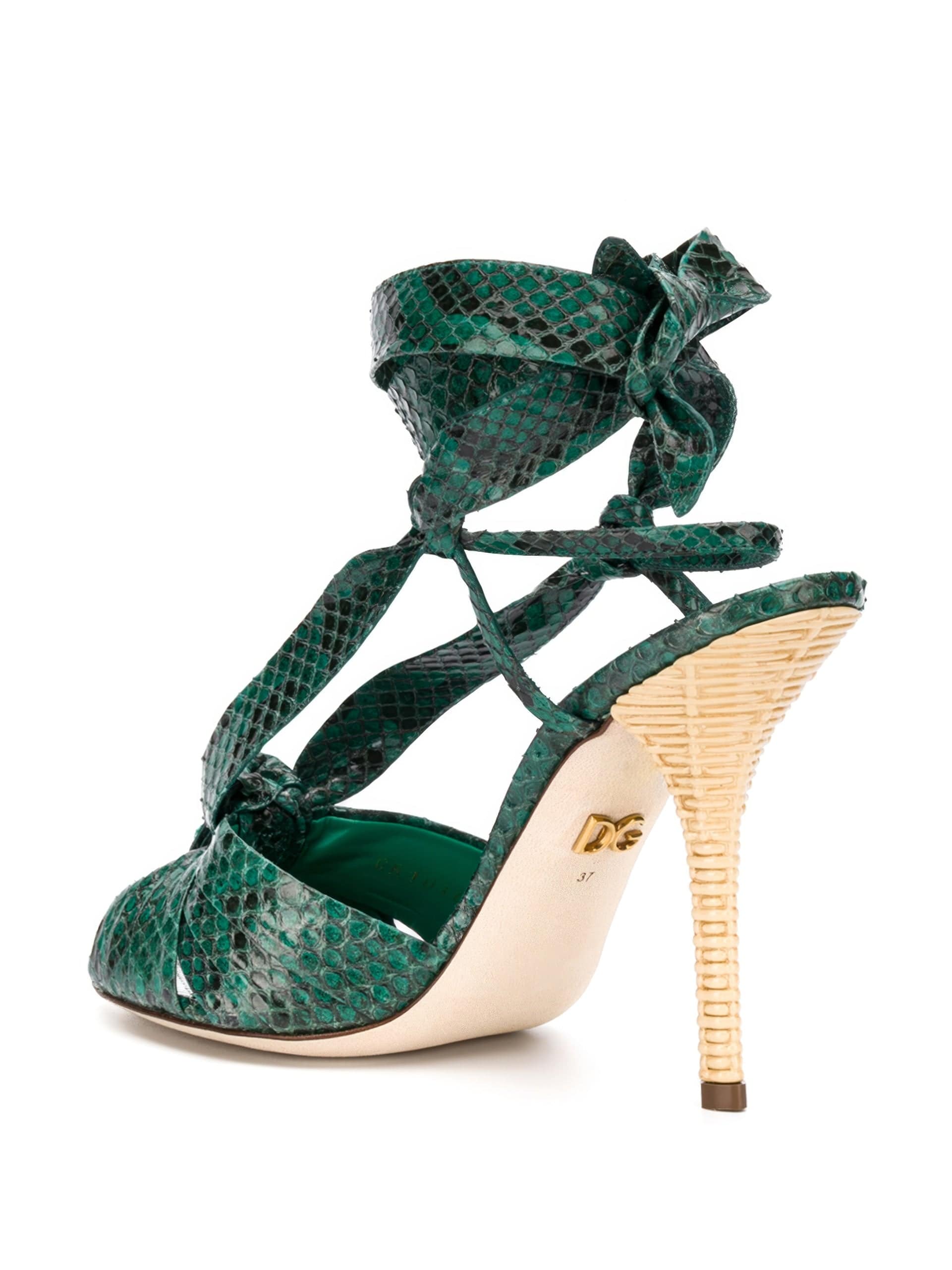 Dolce & Gabbana Green Keira Sandals