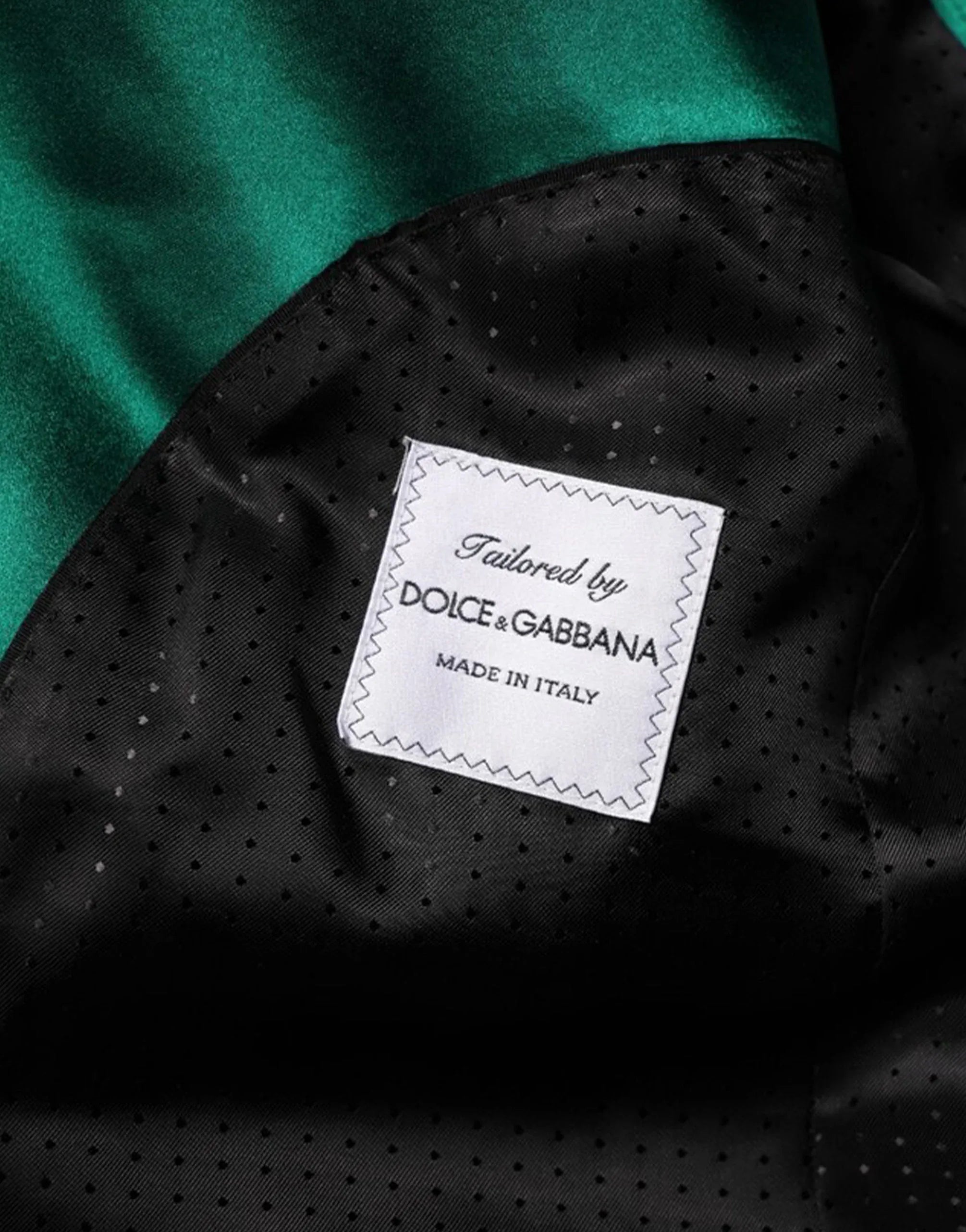 Dolce & Gabbana Green Tailored Three-Piece Silk Suit
