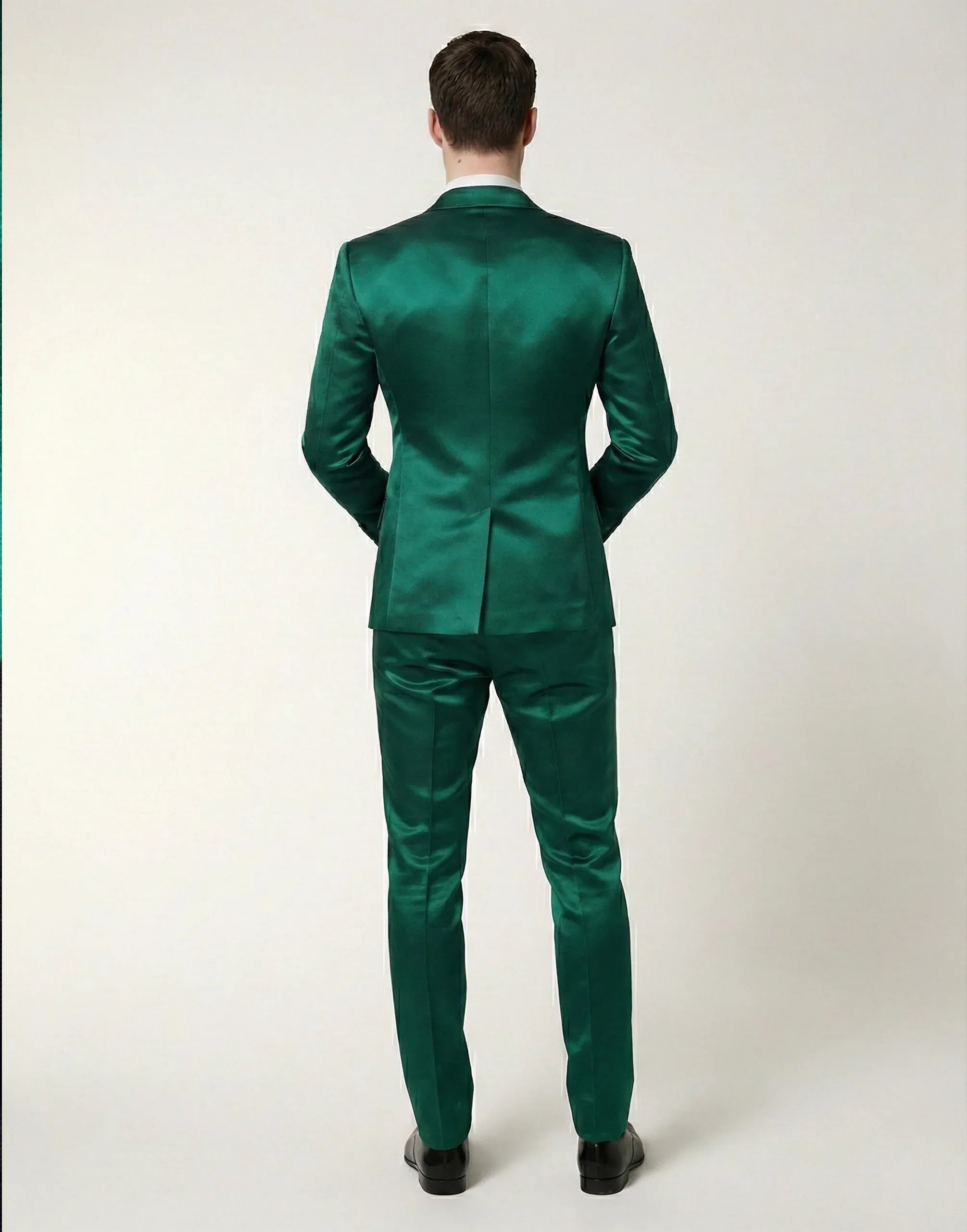 Dolce & Gabbana Green Tailored Three-Piece Silk Suit