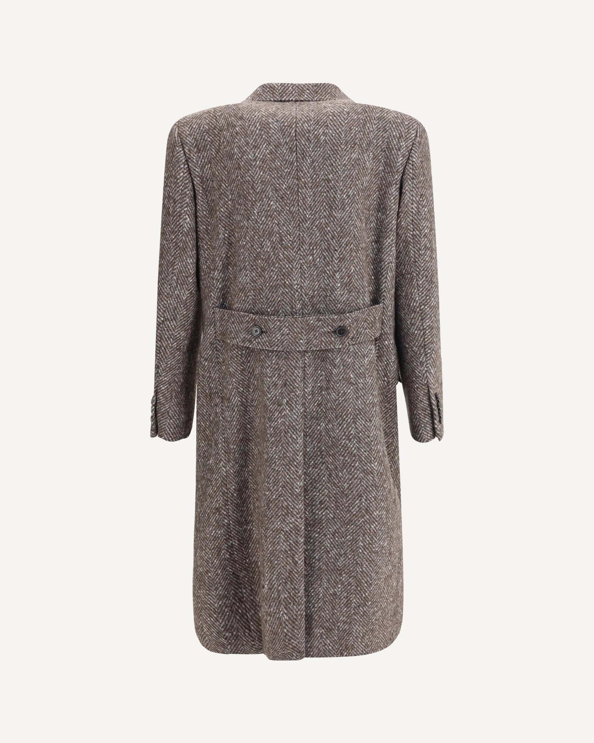 Dolce & Gabbana Grey Double-Breasted Wool Coat