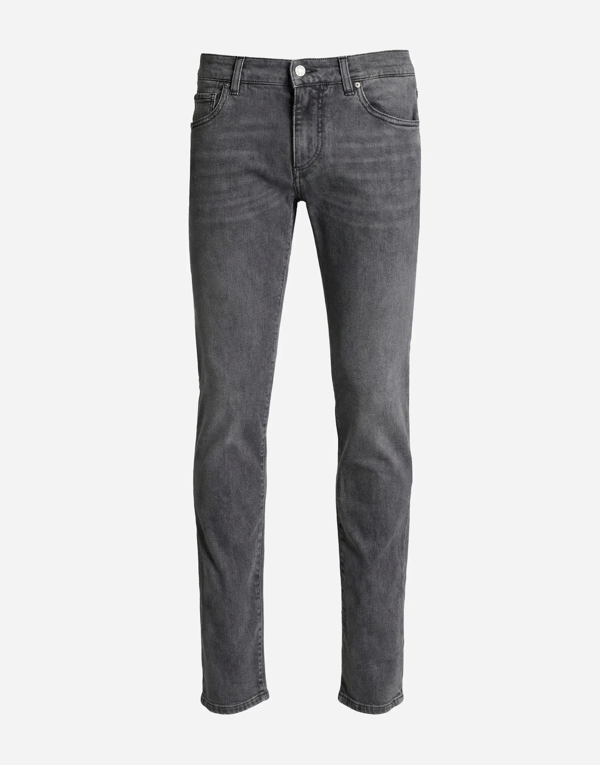 Dolce & Gabbana Grey Logo Plaque Jeans