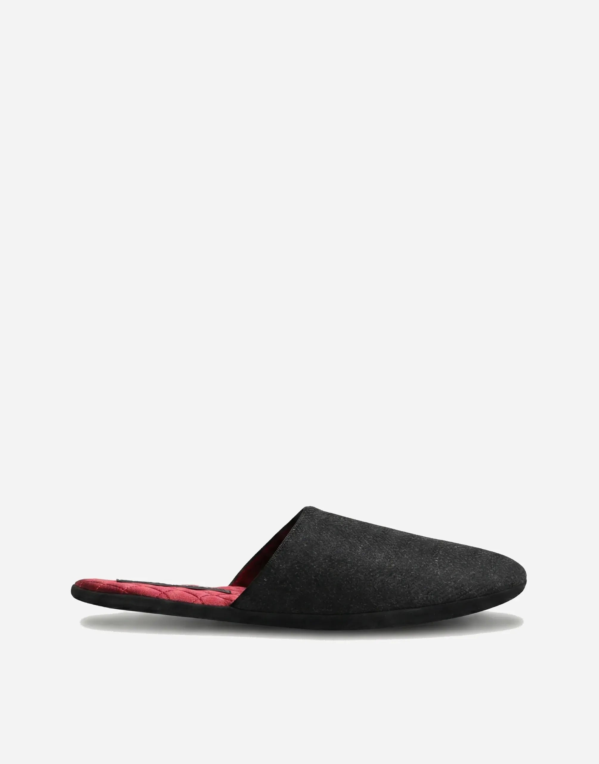 Dolce & Gabbana Grey Open-Back Slippers