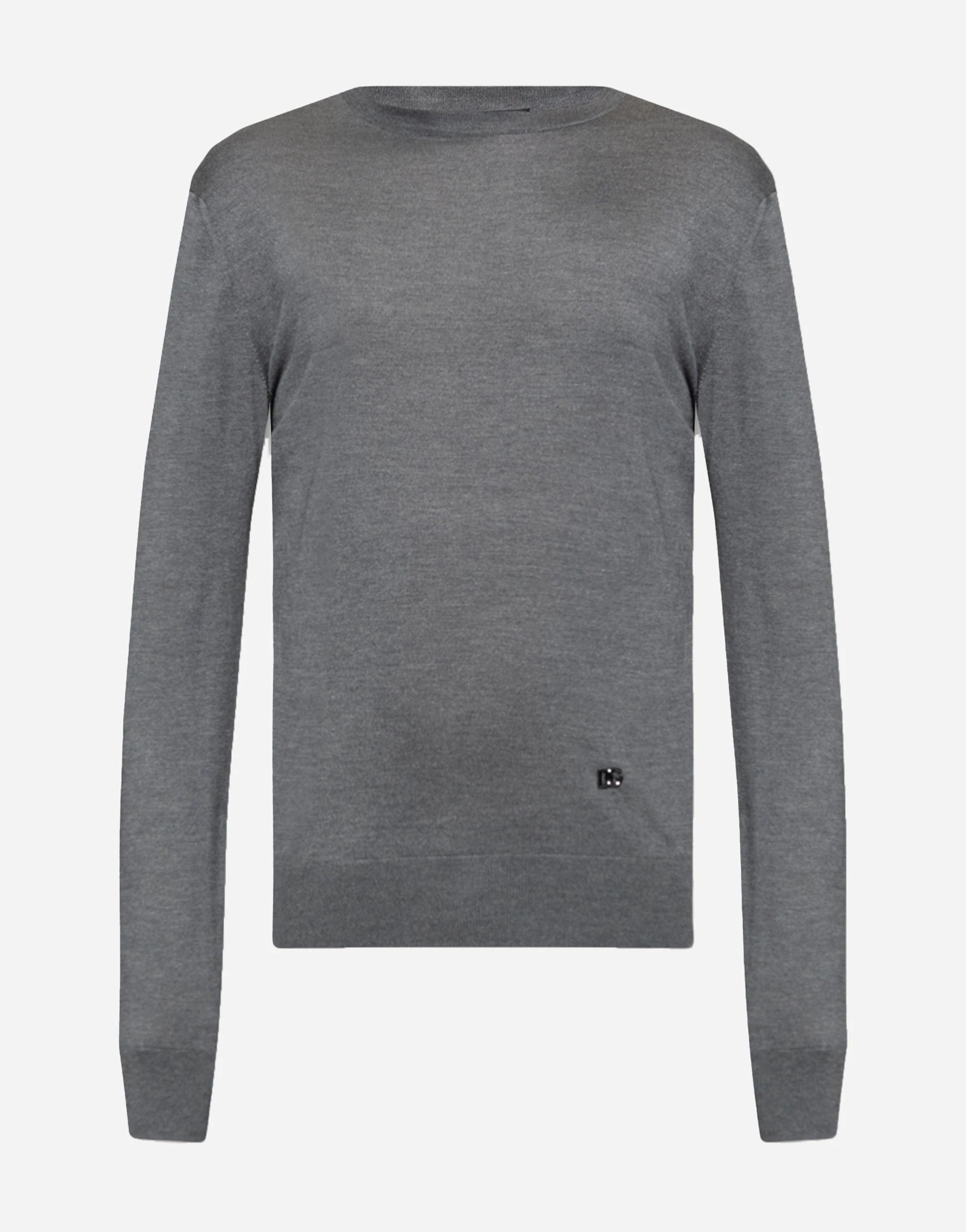 Dolce & Gabbana Grey Silk Sweater