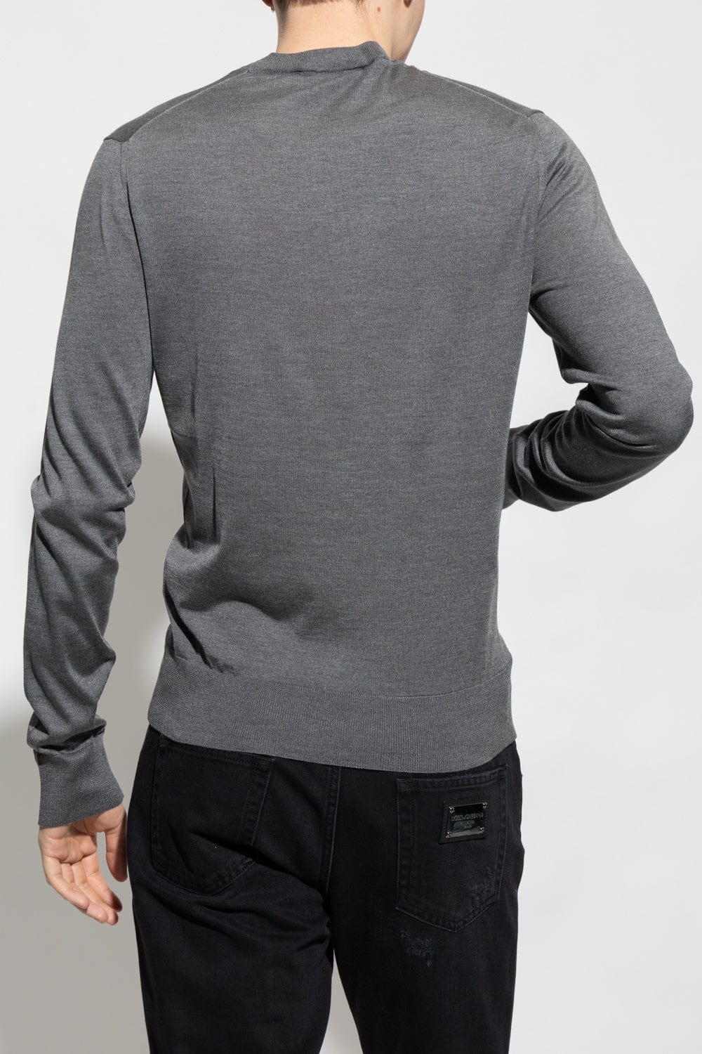Dolce & Gabbana Grey Silk Sweater