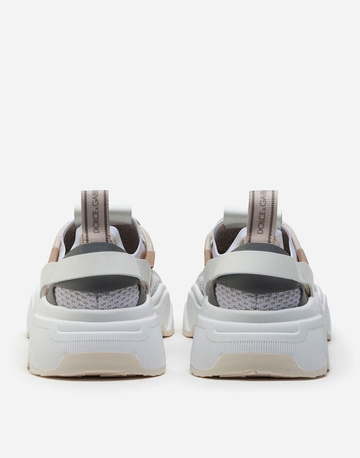 Dolce & Gabbana Grey Stretch Knit Daymaster Sneakers